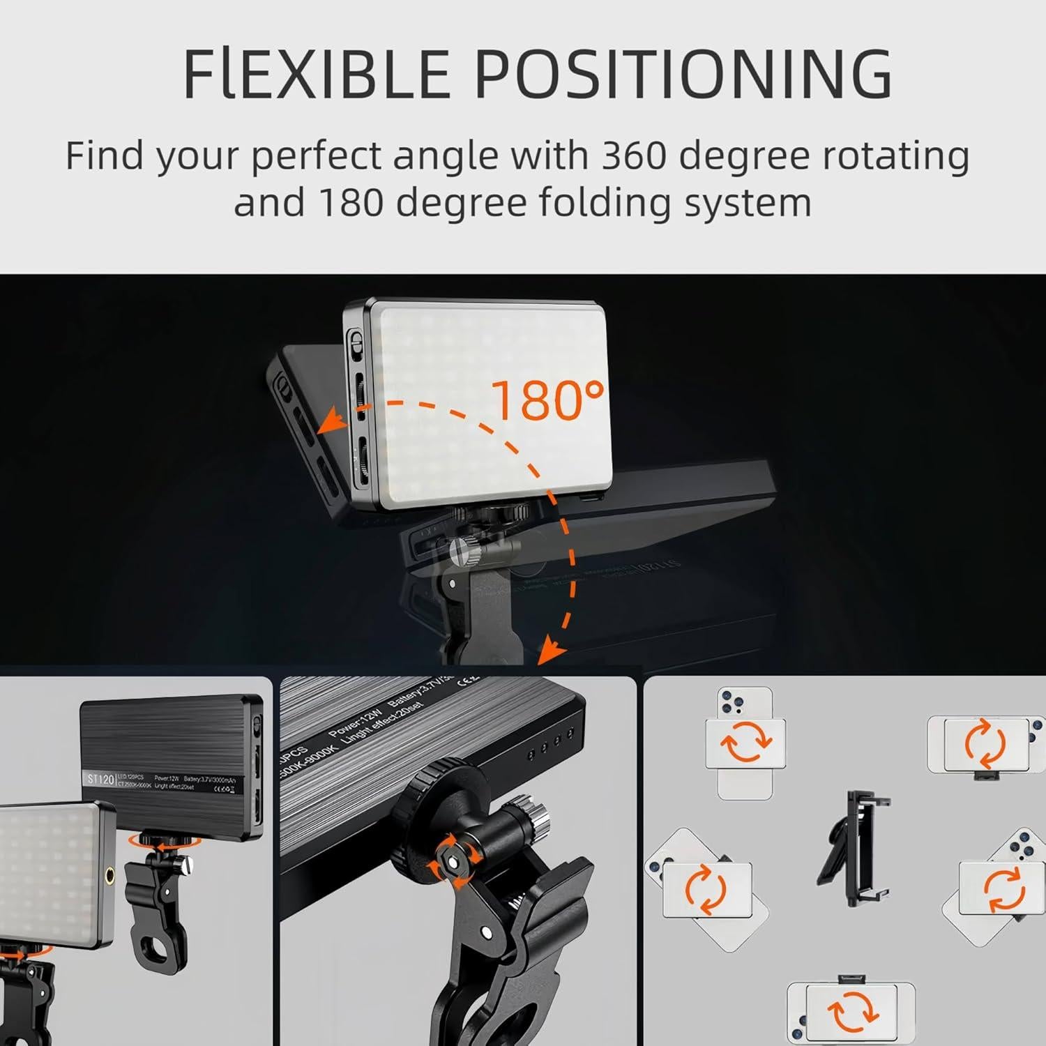 Luz para Selfies Fox Dynamics PP-120-CCT 120 LEDs Recargable