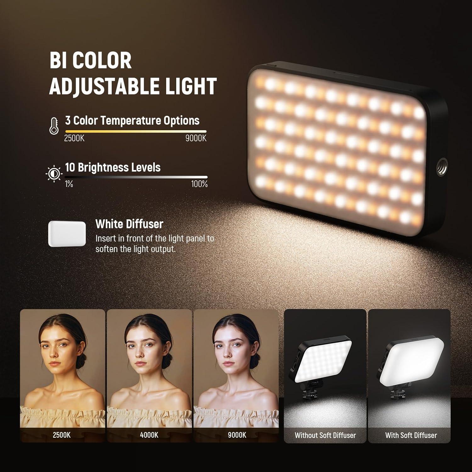 Luz LED Selfie NEEWER N15 Recargable 2500-9000K para iPhone