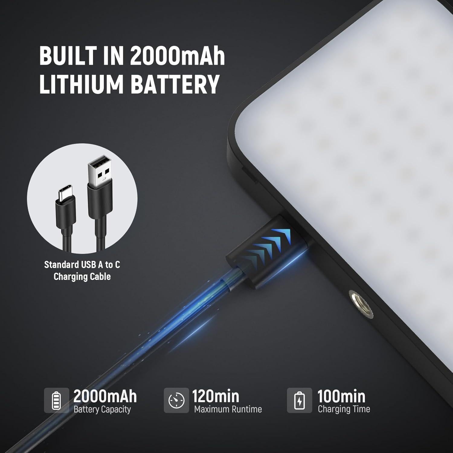 Luz LED Selfie NEEWER N15 Recargable 2500-9000K para iPhone