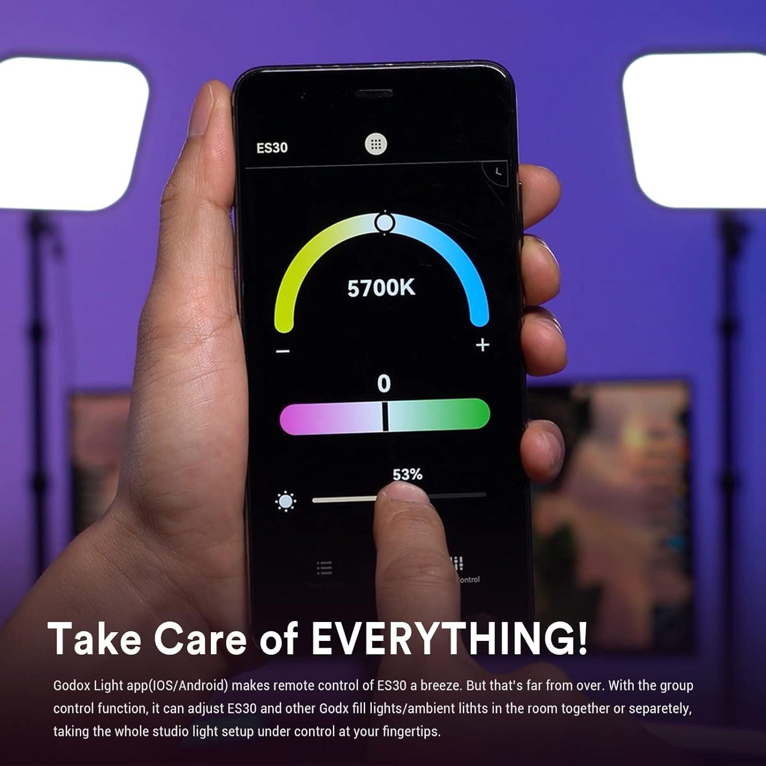 Kit de Luz LED E-Sport Godox ES30 con Brillo Ajustable