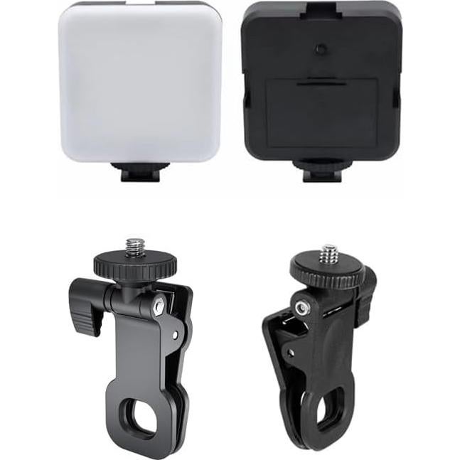 Luz Selfie LED Regulable HuaerHui con Clip para Cámara y Teléfono