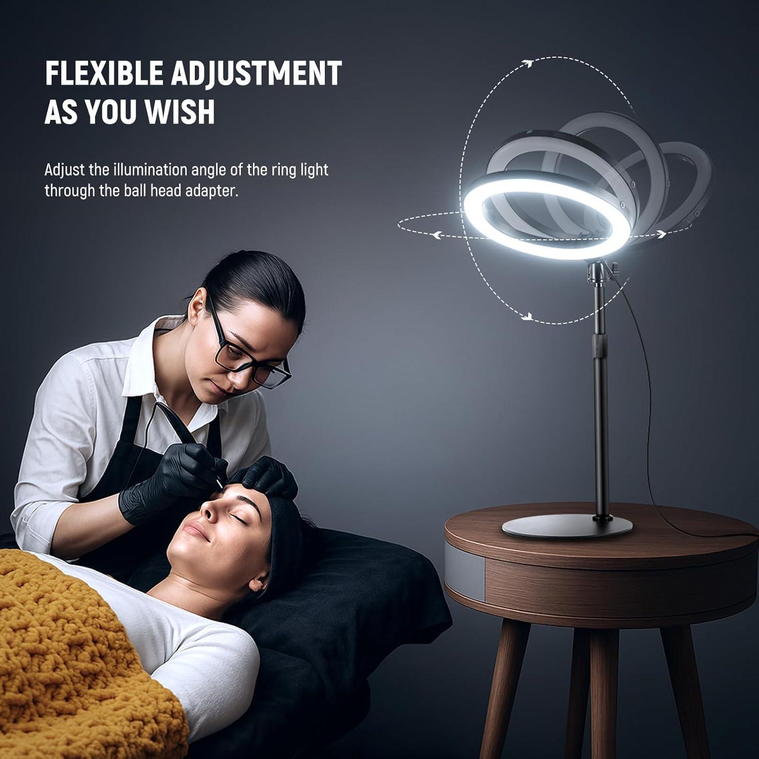 Luz de Anillo LED NEEWER 20W Bi Color 2900K-7000K con Soporte