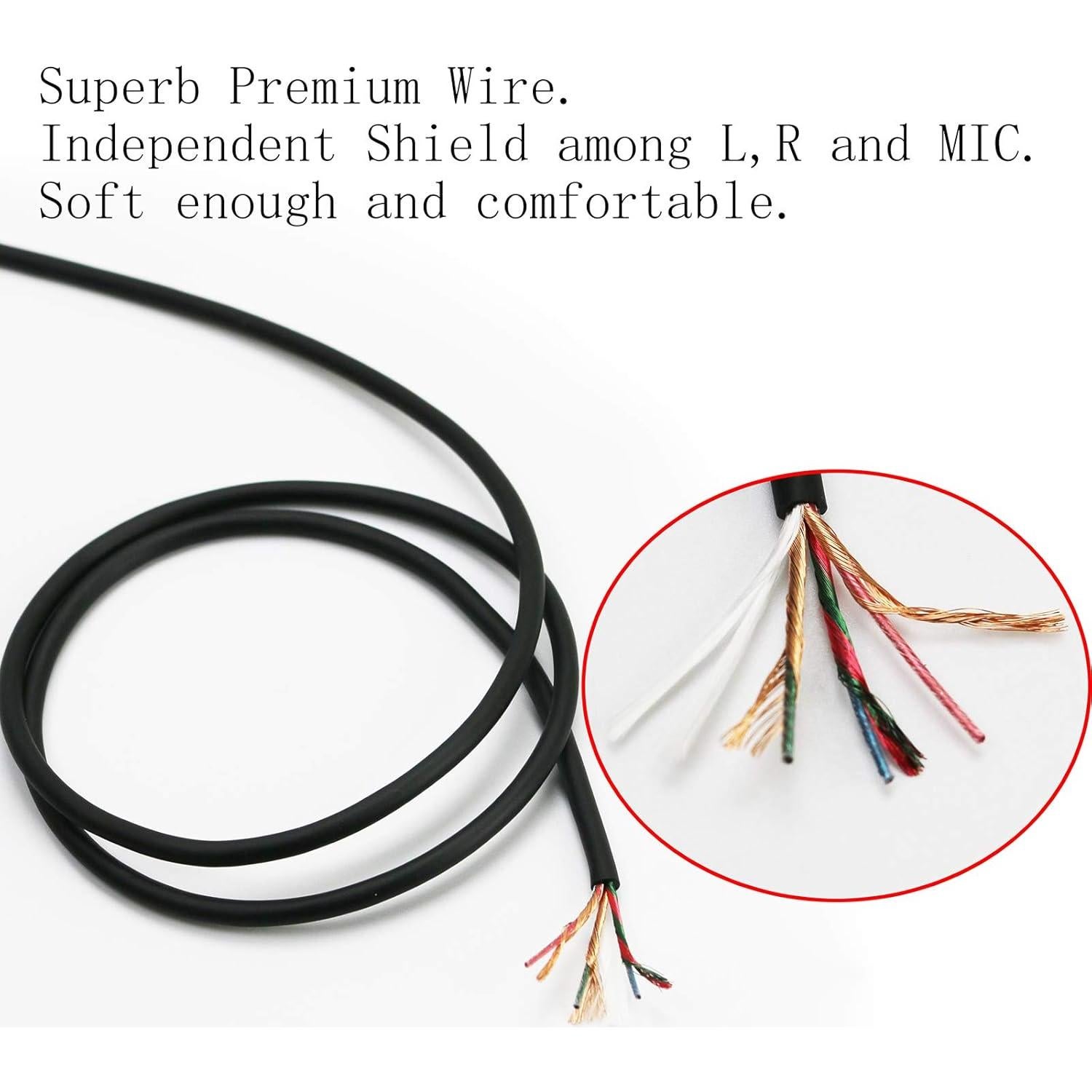 Cable de Audio de Reemplazo NewFantasia 2m para SteelSeries Arctis 3, 5, 7, Pro