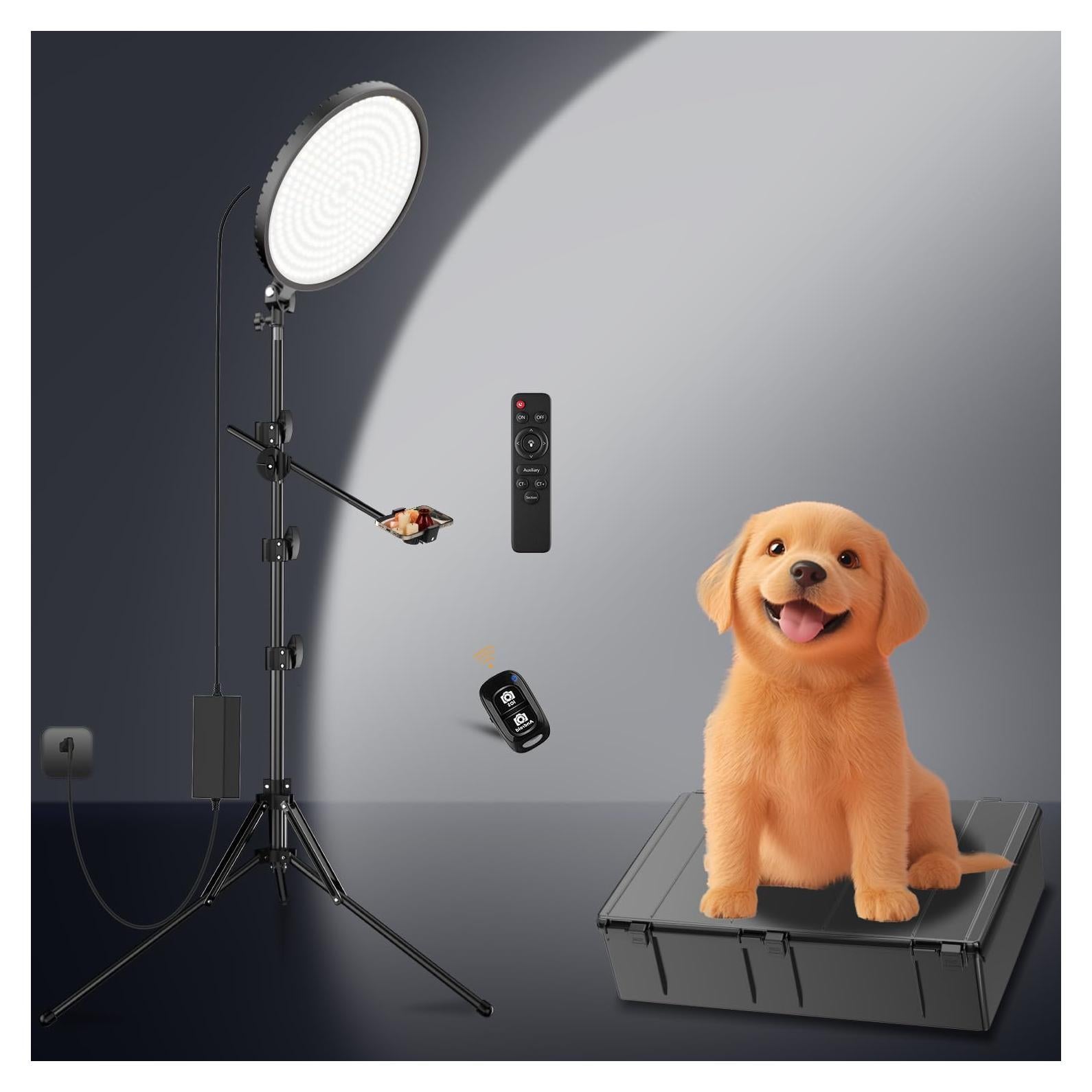 Anillo de Luz 55W 6500K con Soporte Trípode y Control Remoto