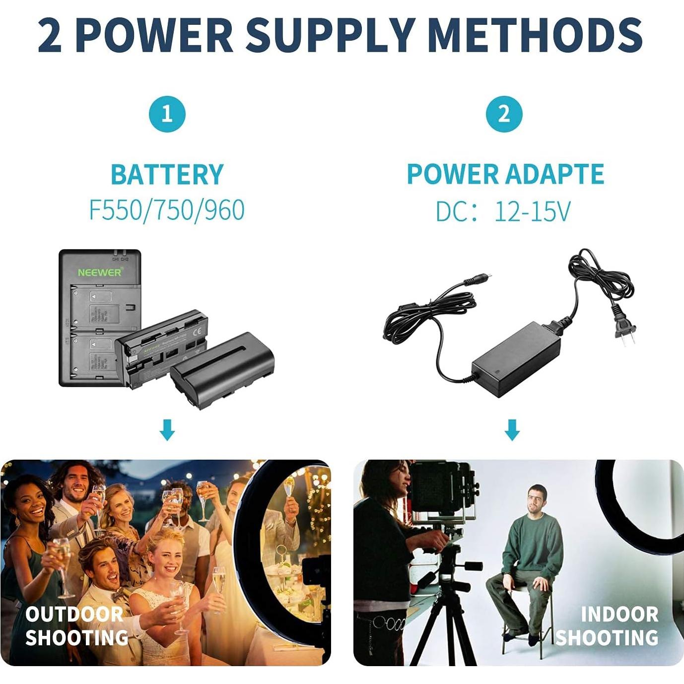 Kit de Luz de Anillo LED Neewer 50.8 cm con Soporte y Accesorios