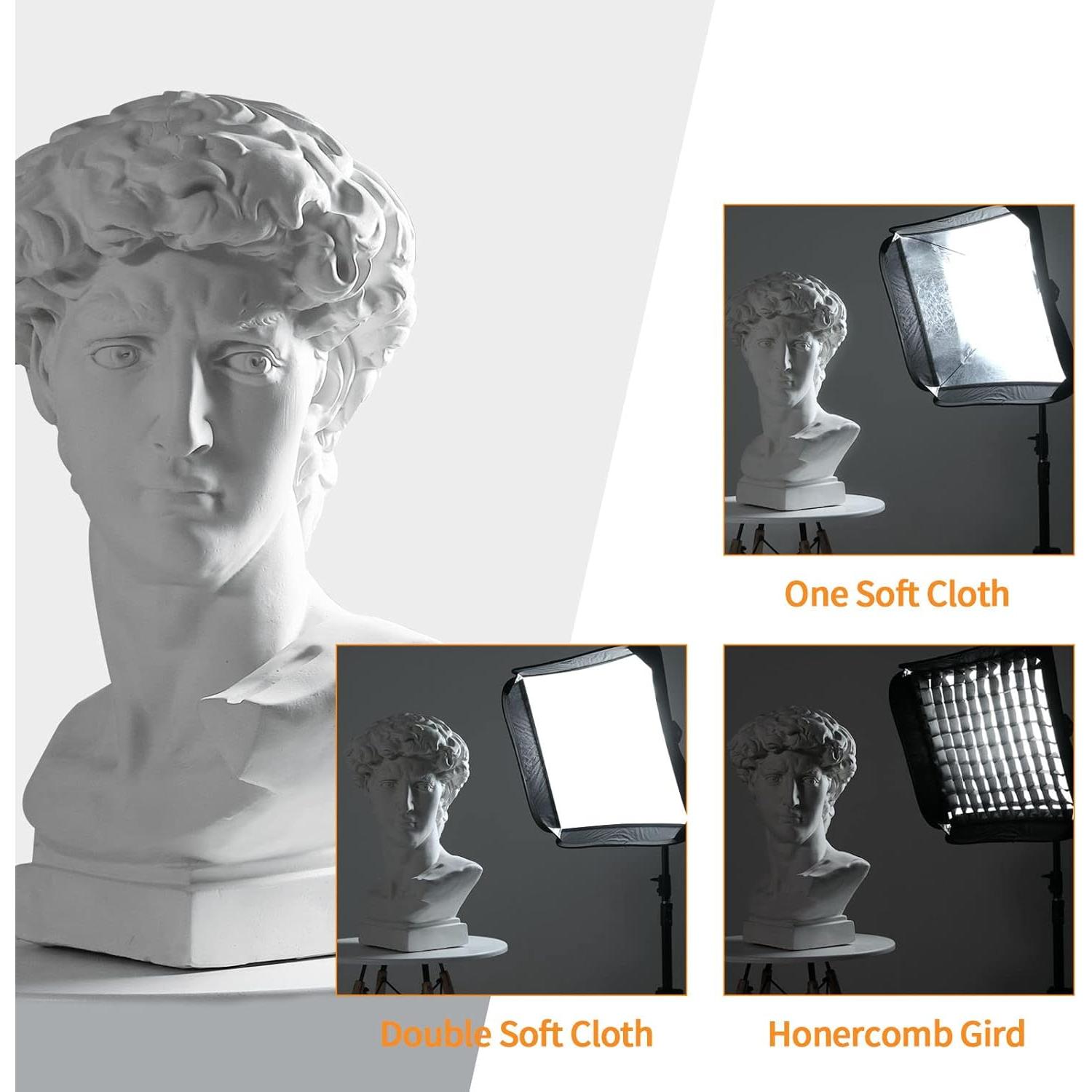 Softbox Plegable Godox 60x60cm con Soporte S2 y Rejilla