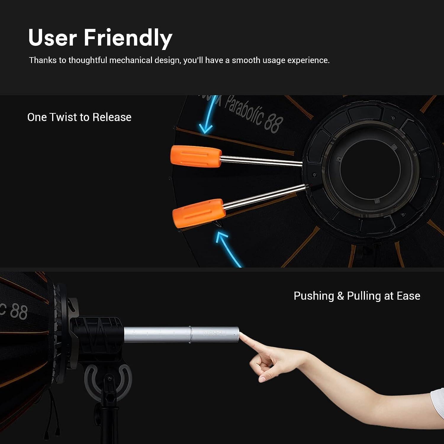 Kit de Iluminación Parabólica Godox 68" (172.72 cm) Profesional