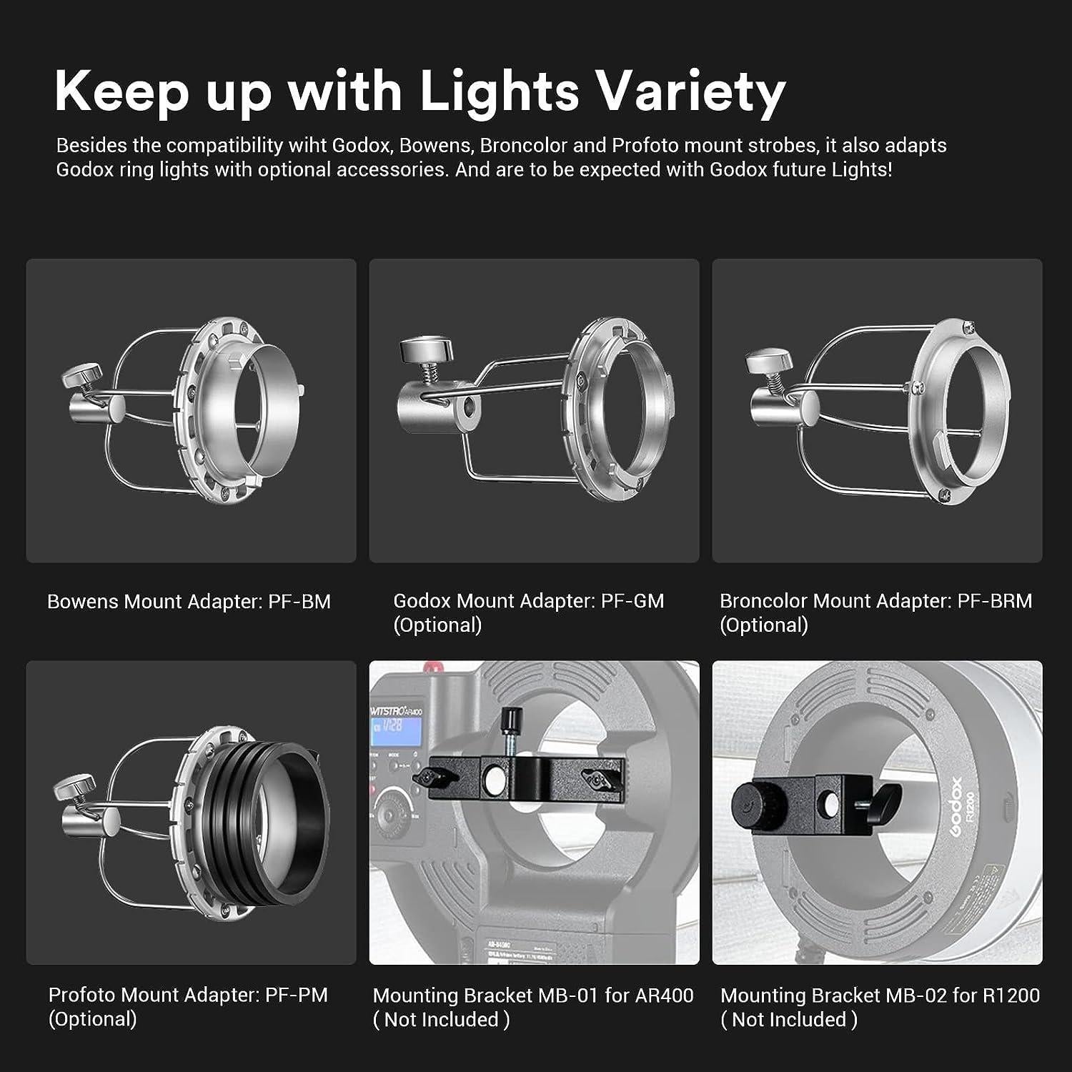 Kit de Iluminación Parabólica Godox 68" (172.72 cm) Profesional
