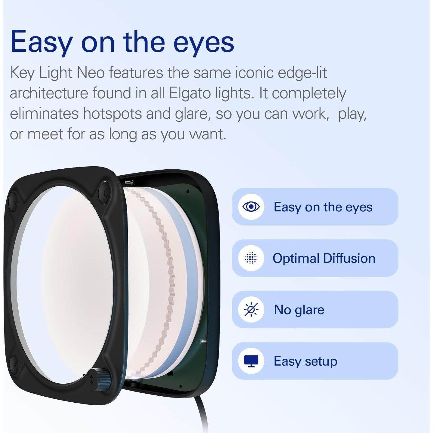 Elgato Key Light Neo Negro - Luz Profesional para Videollamadas