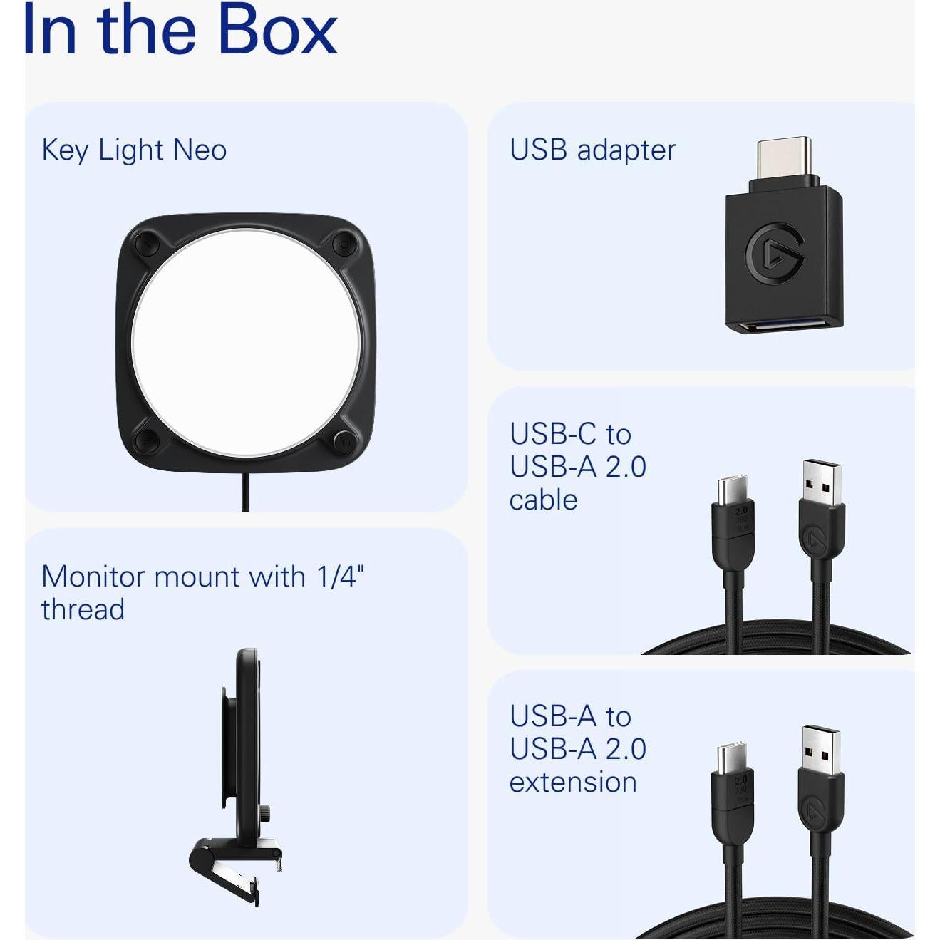 Elgato Key Light Neo Negro - Luz Profesional para Videollamadas