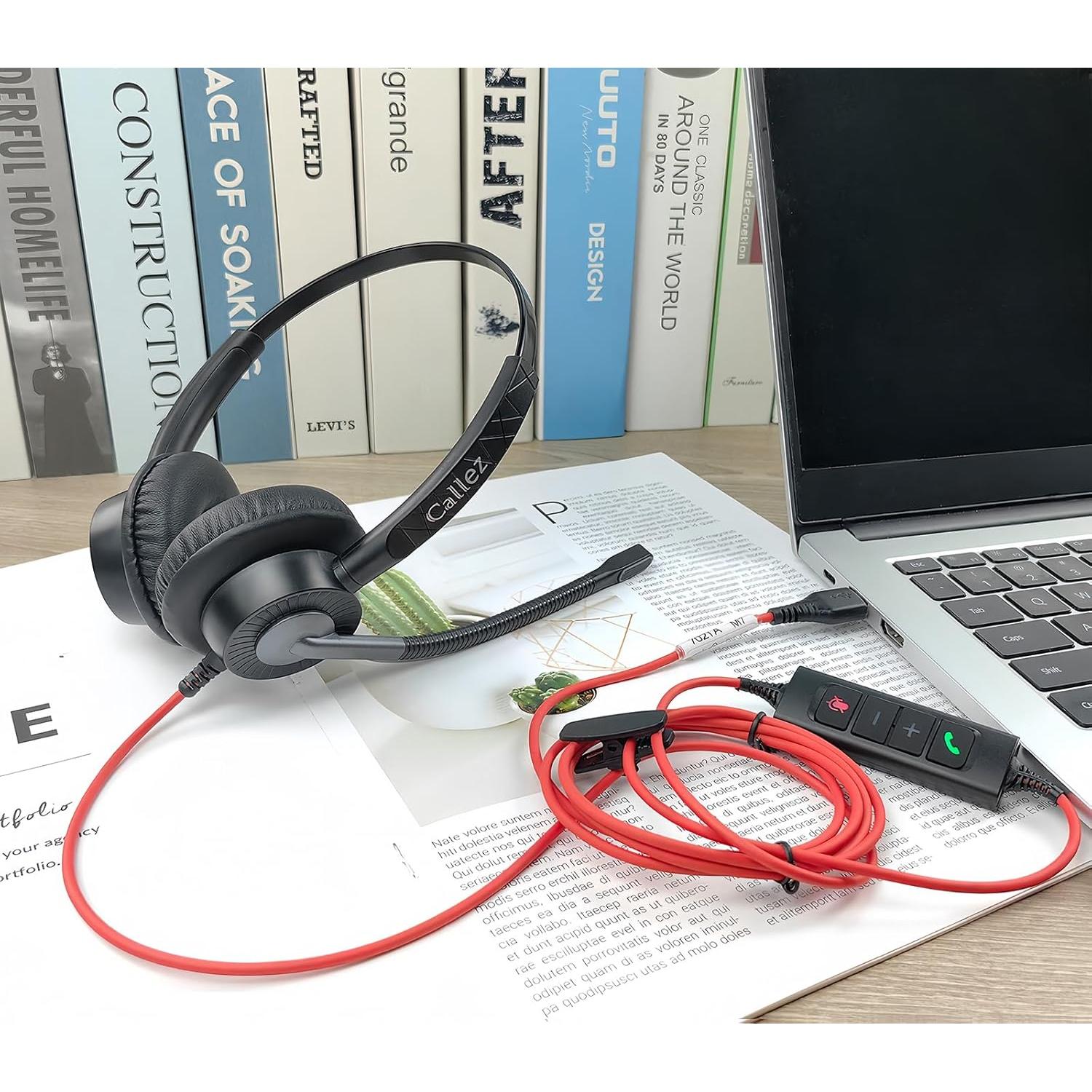 Auriculares USB Callez 702TA con Micrófono Doble ENC para PC