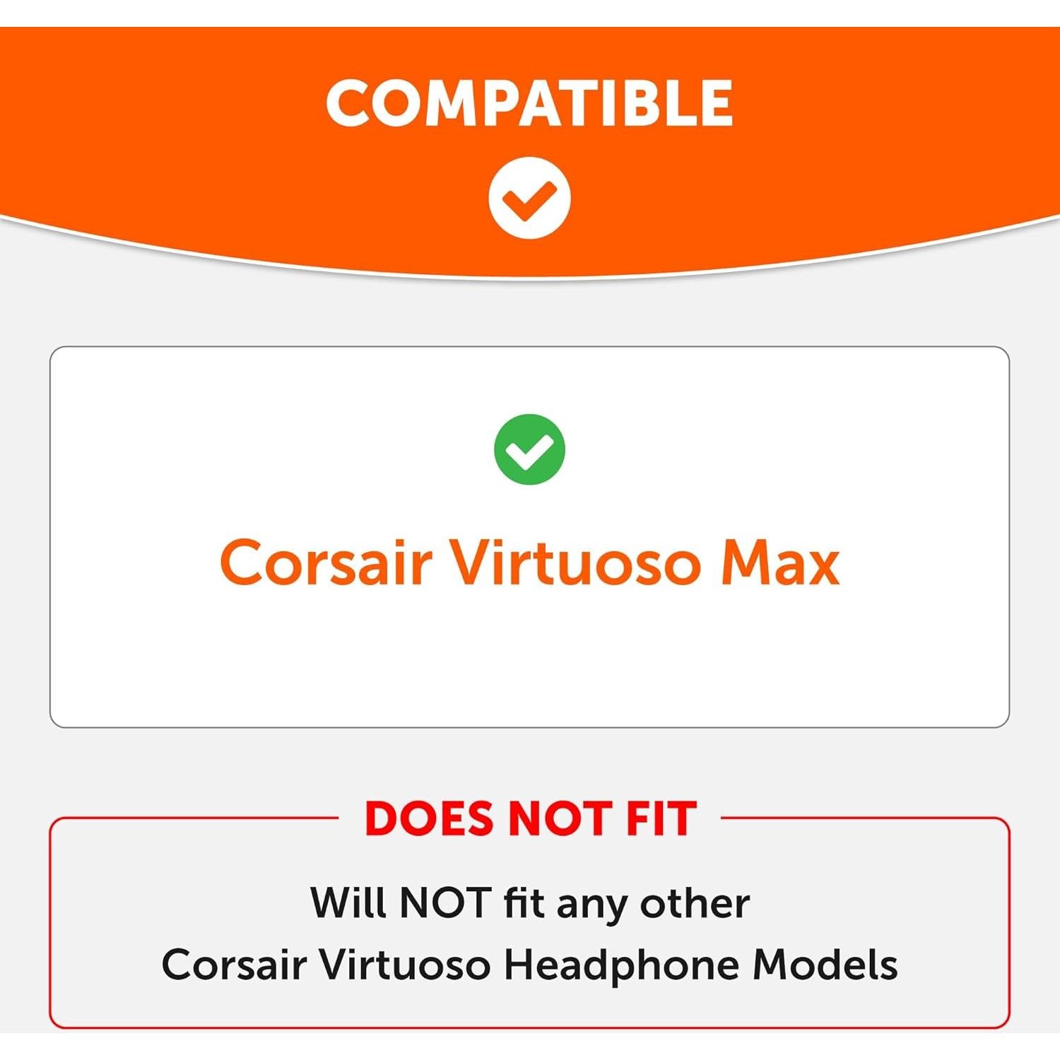 Almohadillas de Gel Refrigerante Wicked Cushions para Corsair Virtuoso Max - Negro