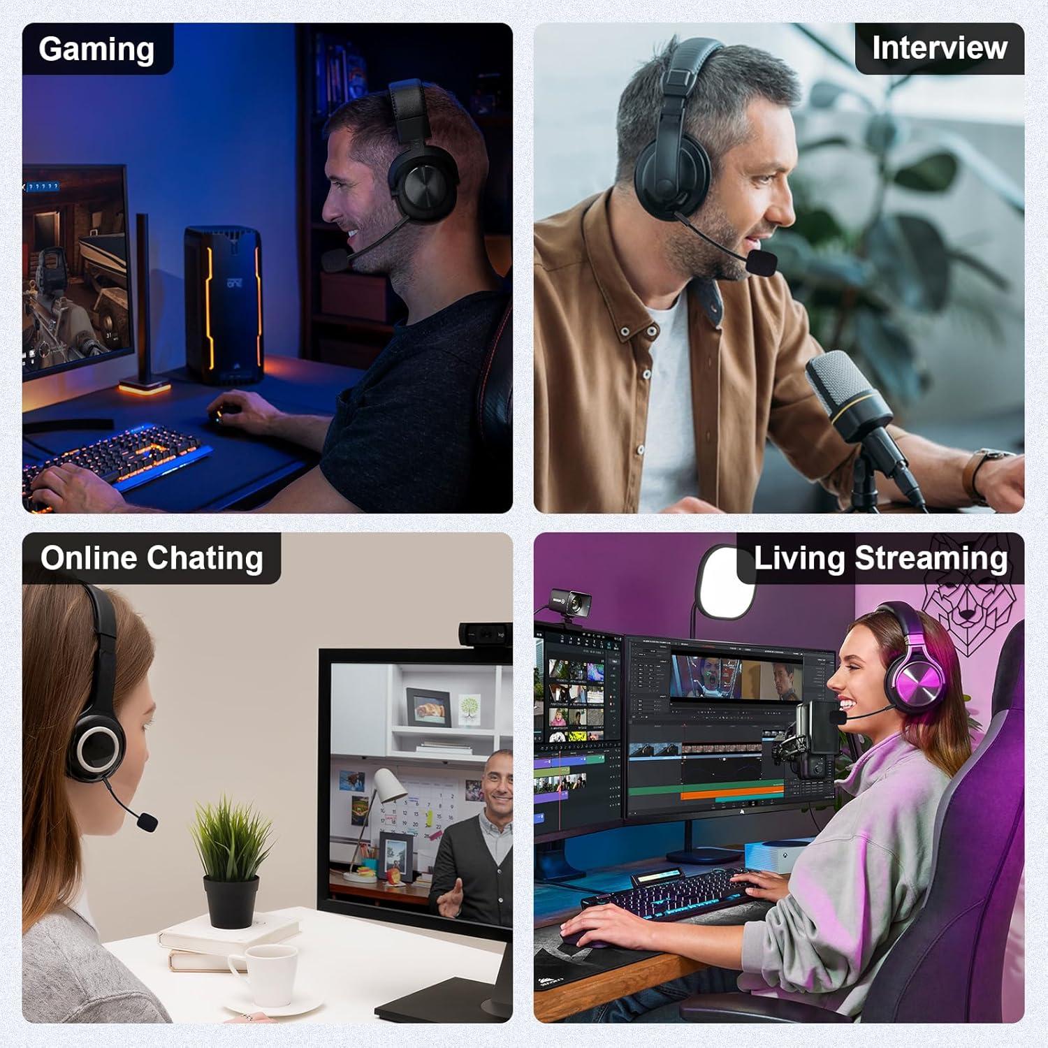 Toxaoii Mic Replacement Compatible with Logitech G PRO X2, G PRO X Wireless, and G Pro Wired Gaming Headsets, 3.5mm Detachable G Pro X Noise Cancelling Microphone Boom for Xbox One, PS4, PS5