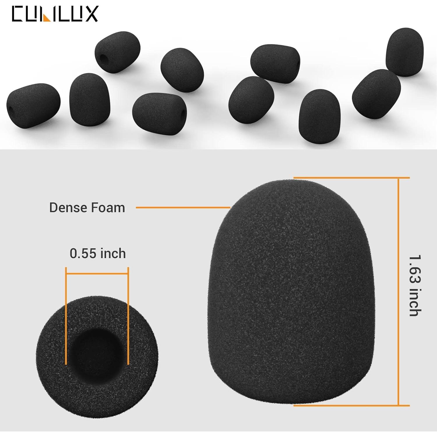Filtro de Espuma Cubilux para Micrófono de Auriculares - Paquete de 10