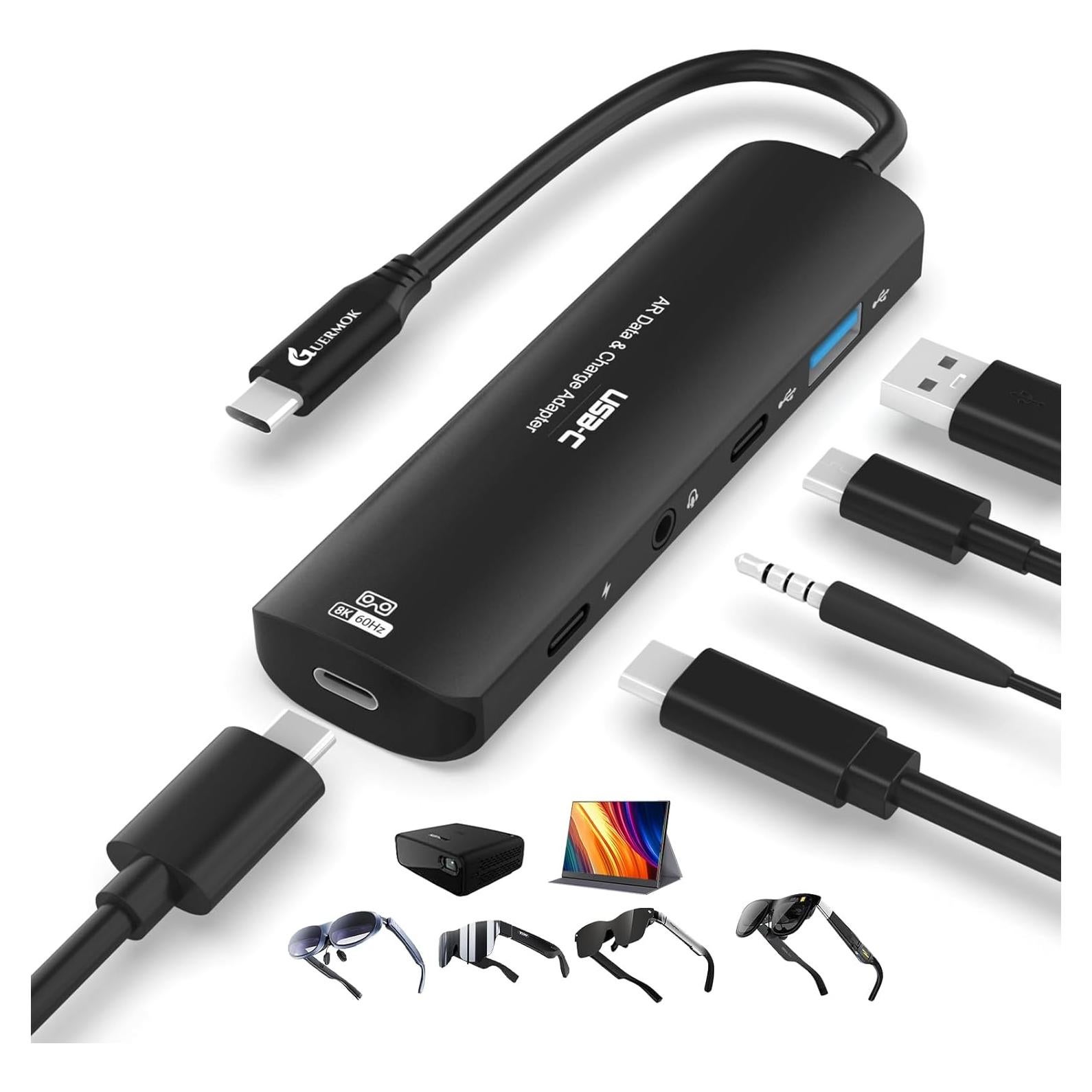 Adaptador USB-C 5-en-1 Guermok para Gafas AR - 8K@60Hz