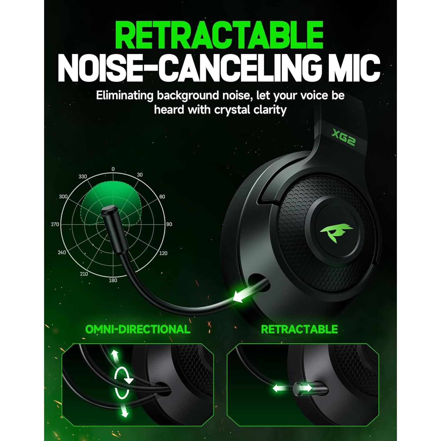 Auriculares Gaming Inalámbricos KOFIRE XG2 40H 3D Sonido 2.4GHz