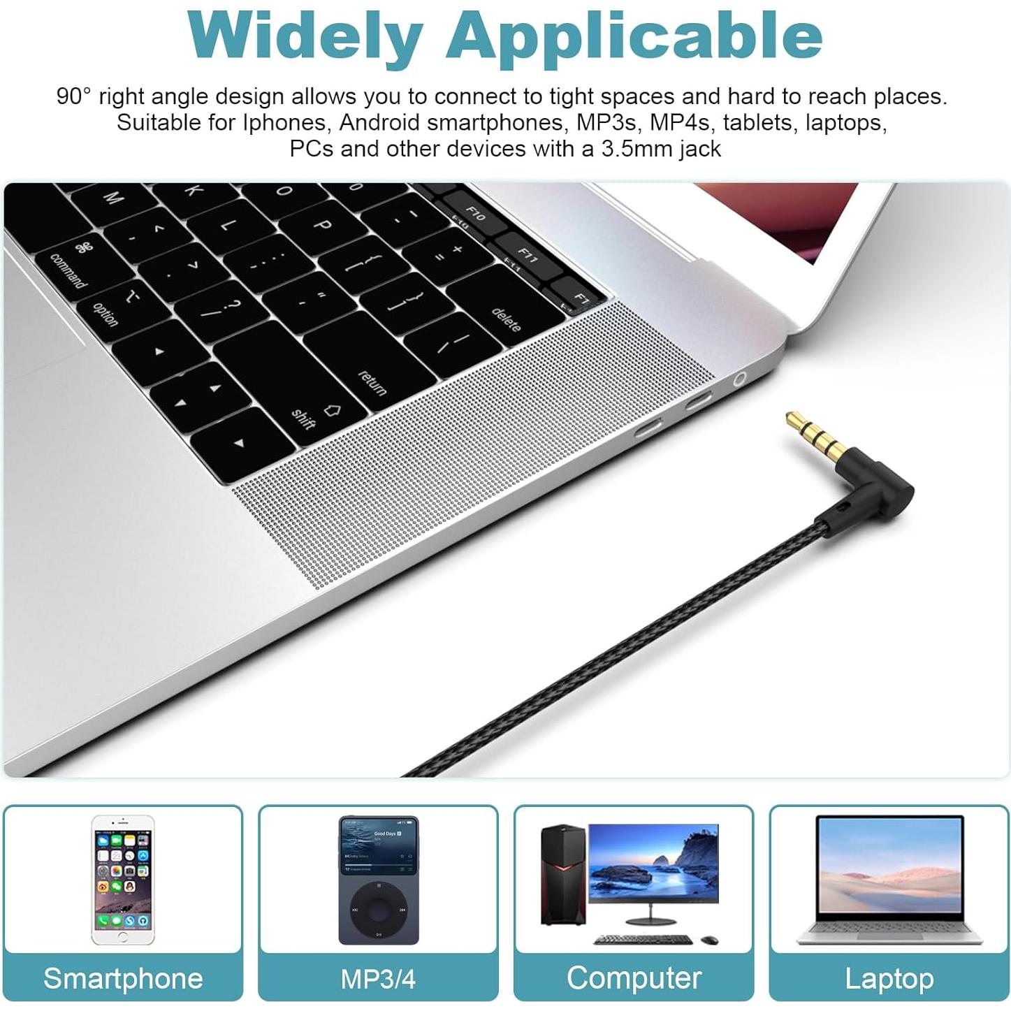 Cable de Audio 2.5mm a 3.5mm Zosvoses con Micrófono 1.5m