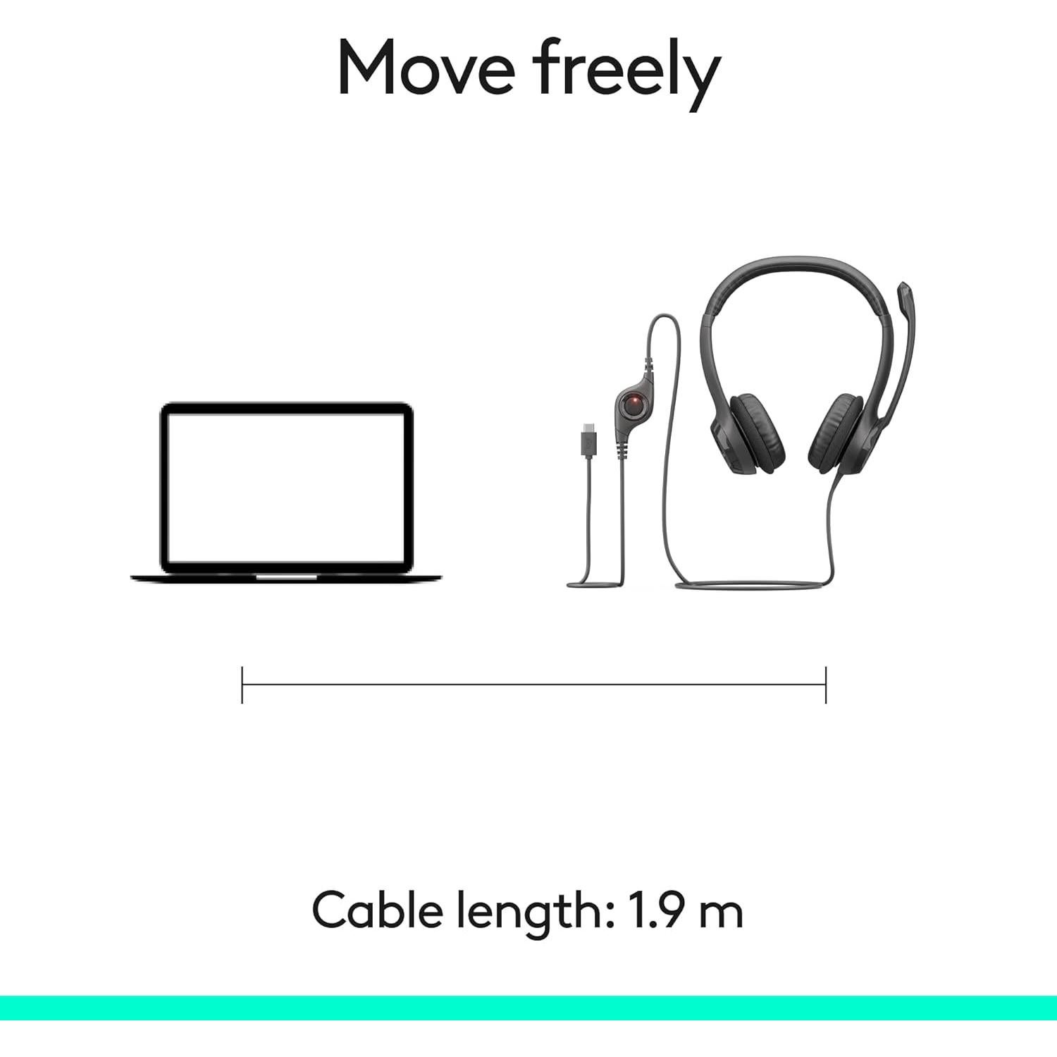 Auriculares Logitech H391 USB-C con Micrófono y Cancelación de Ruido
