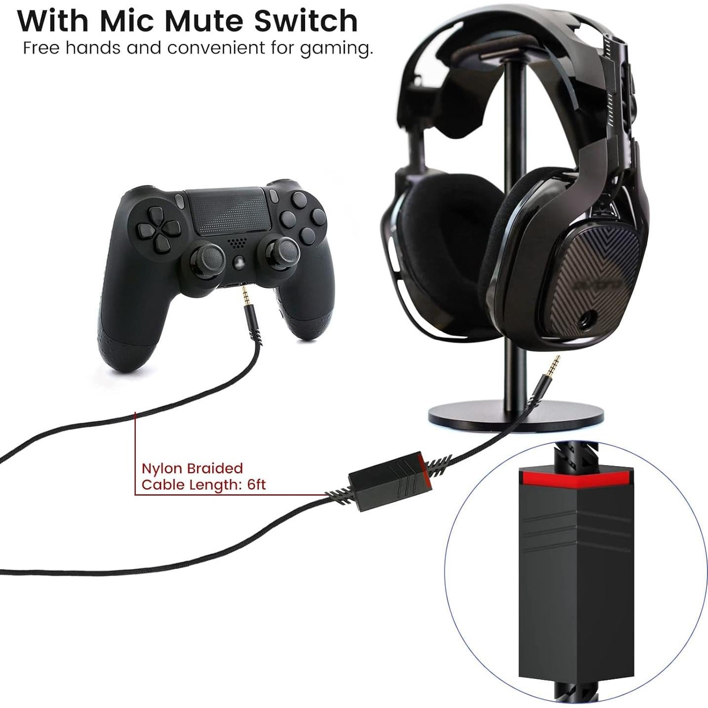 Cable de Audio Weishan A40 para Auriculares Astro A10 A40 TR 2m