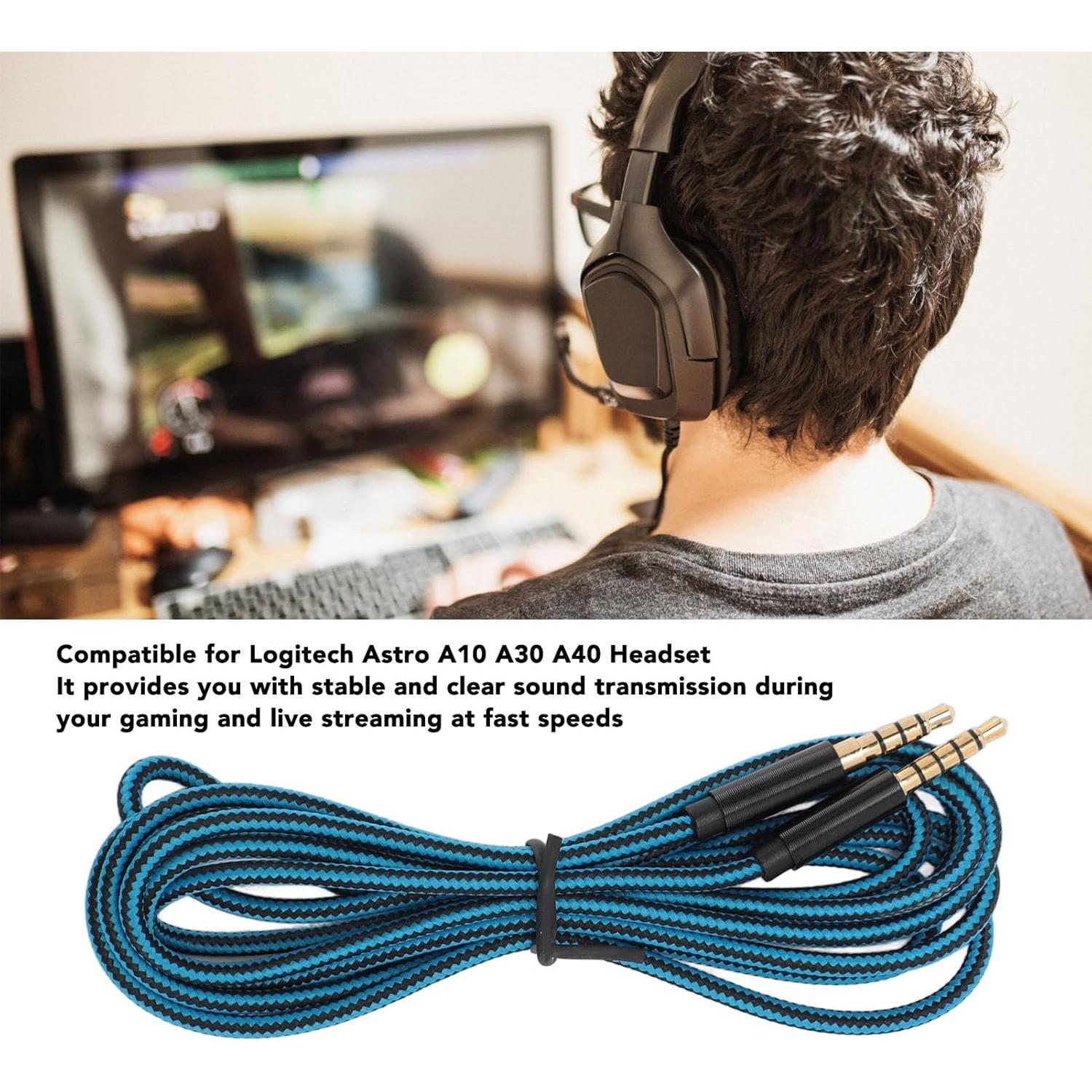 Cable de audio 3.5mm 5 polos a 4 polos Logitech Astro 2m