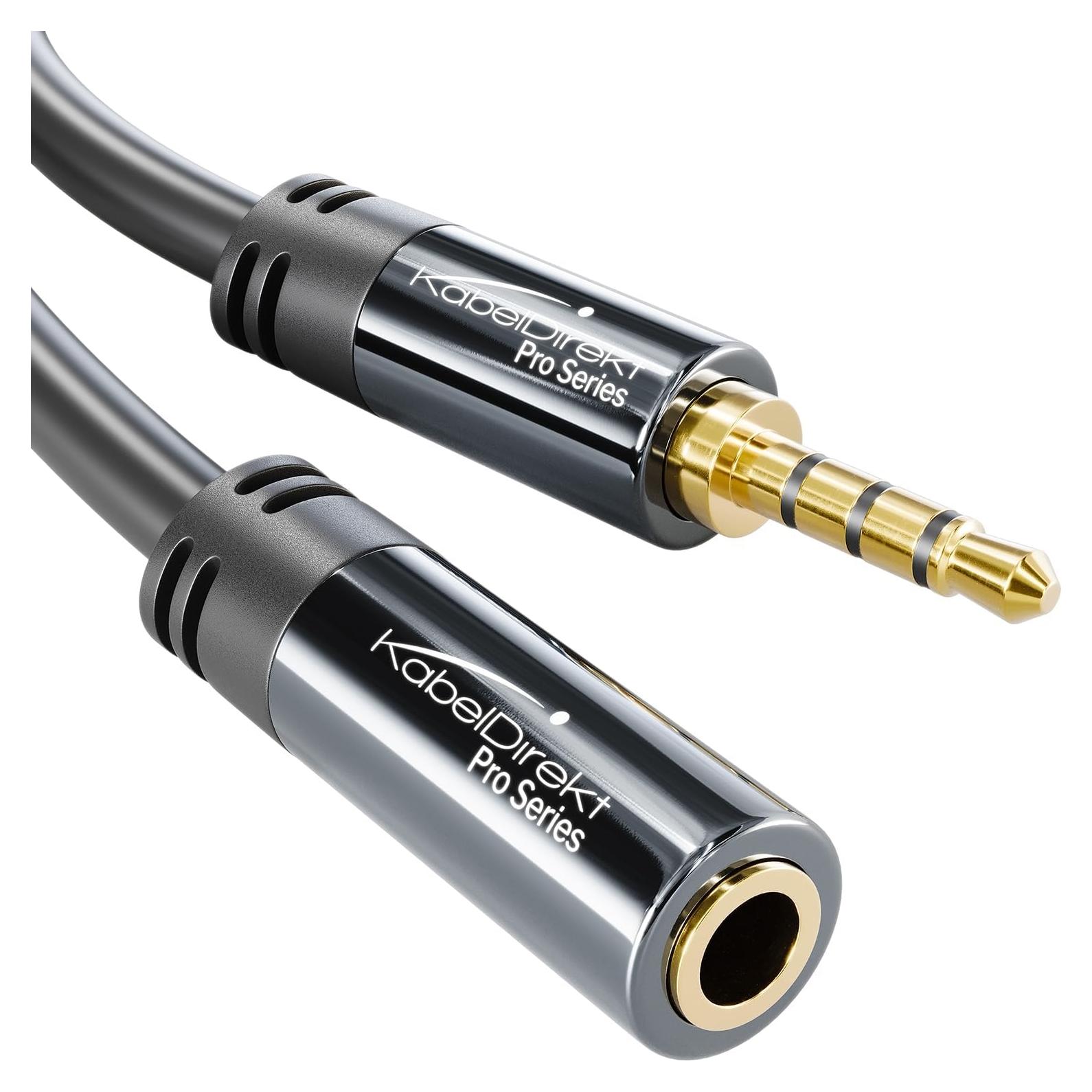 Cable de extensión para auriculares KabelDirekt 0.91m TRRS 3.5mm