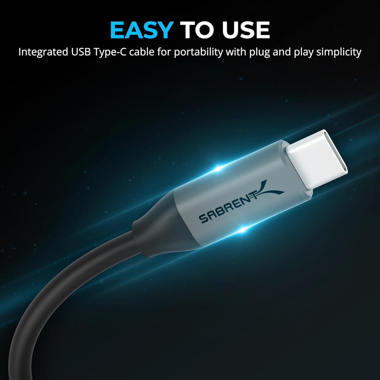 Adaptador de Audio USB-C a 3.5mm SABRENT 100W PD 24-bit 96KHz