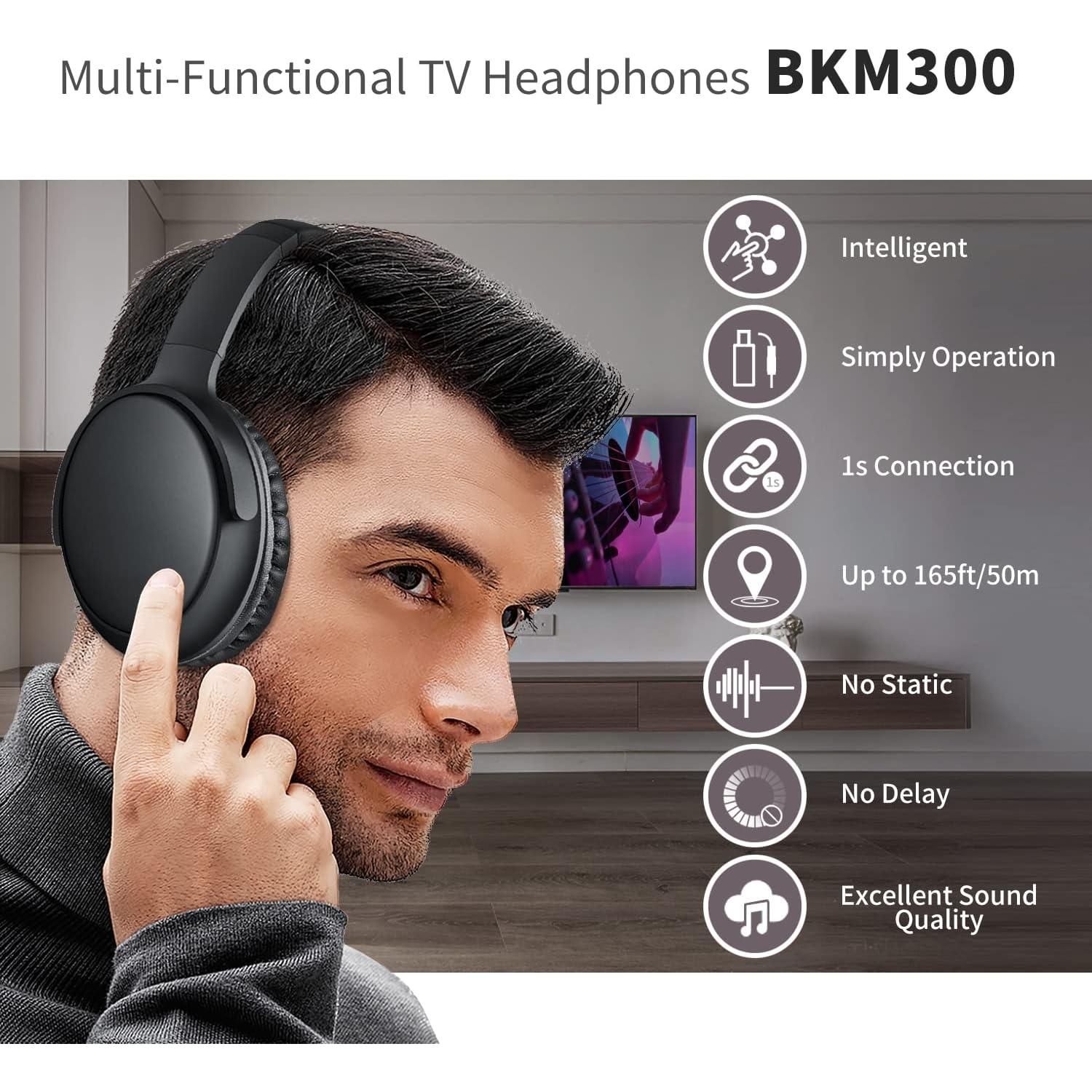 Auriculares Inalámbricos BKM300 para TV con Transmisor USB