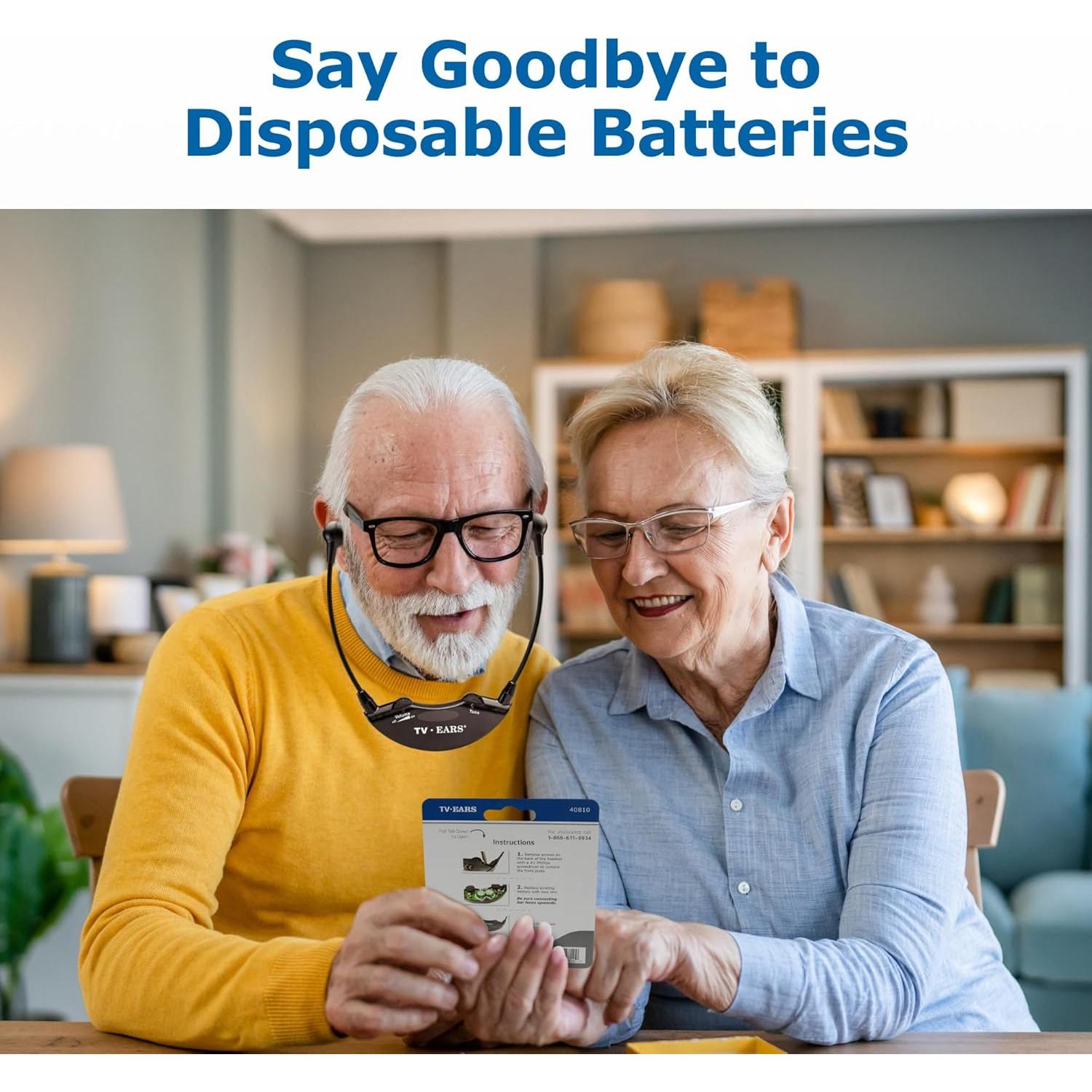 TV · EARS Replacement Battery Original & Digital Headsets - Reliable Power Source for Your Headsets, Rechargeable Long-Lasting Battery up to 4 Hours on a Full Charge, 1 Pack