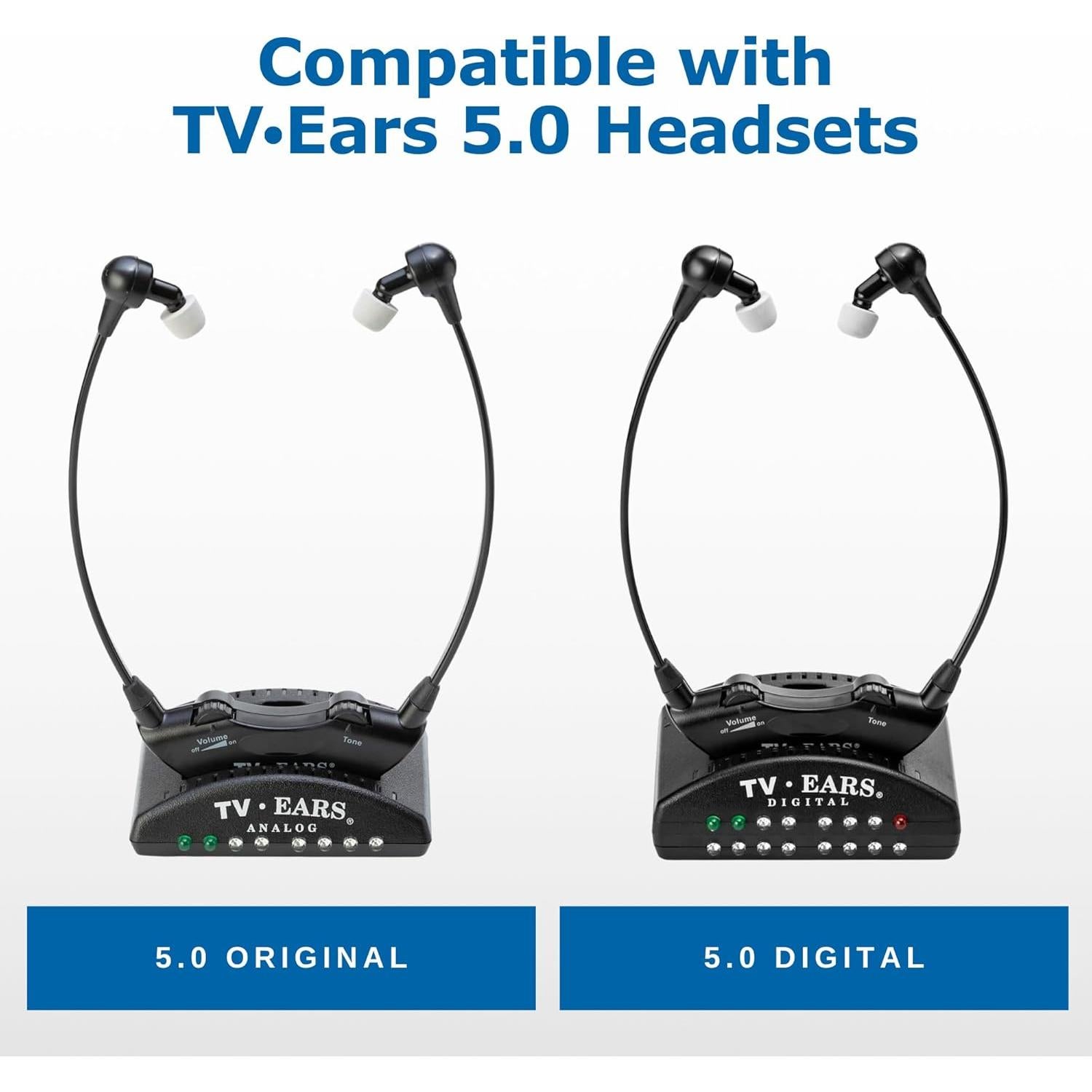 TV · EARS Replacement Battery Original & Digital Headsets - Reliable Power Source for Your Headsets, Rechargeable Long-Lasting Battery up to 4 Hours on a Full Charge, 1 Pack