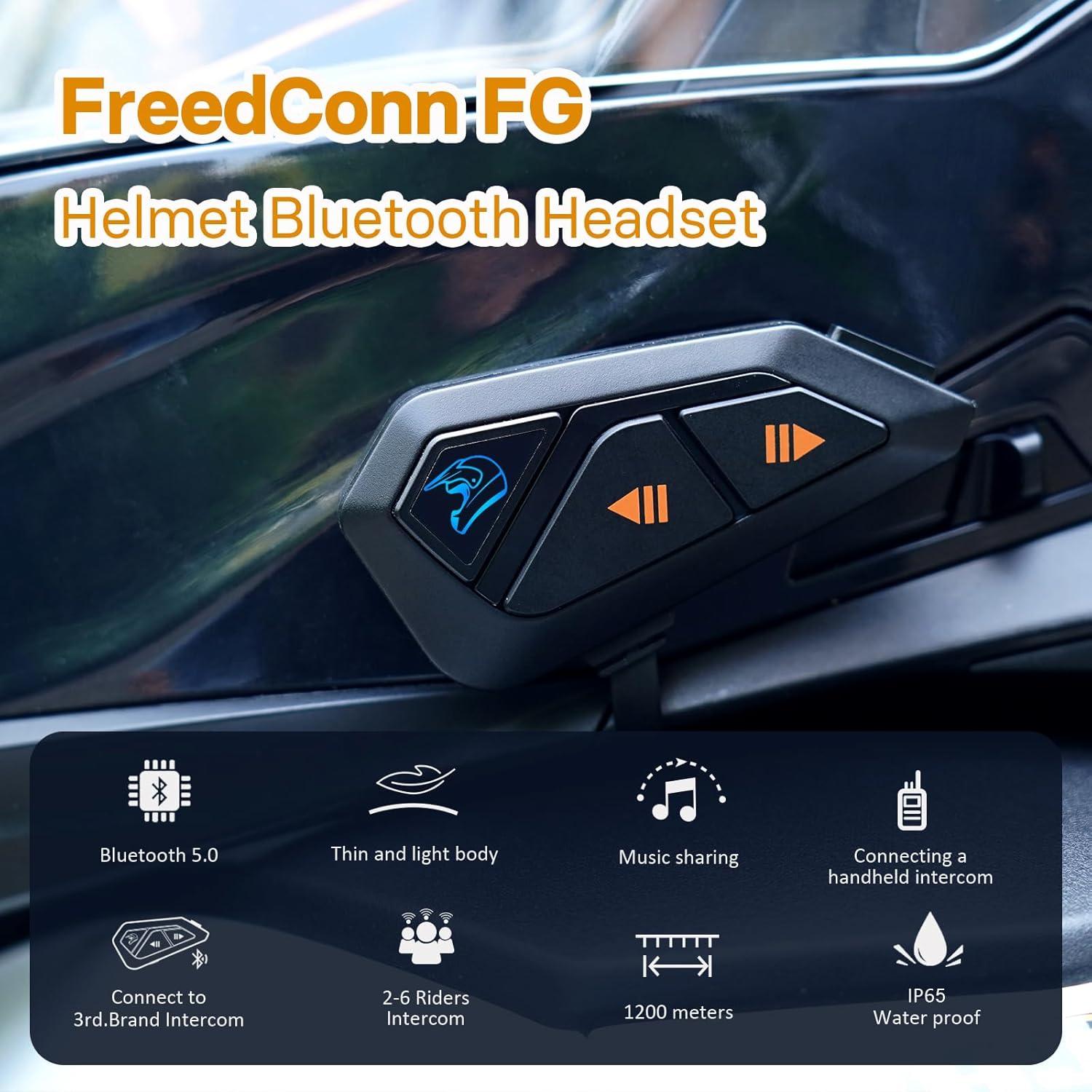 Auricular Bluetooth FreedConn FG para Casco de Motocicleta