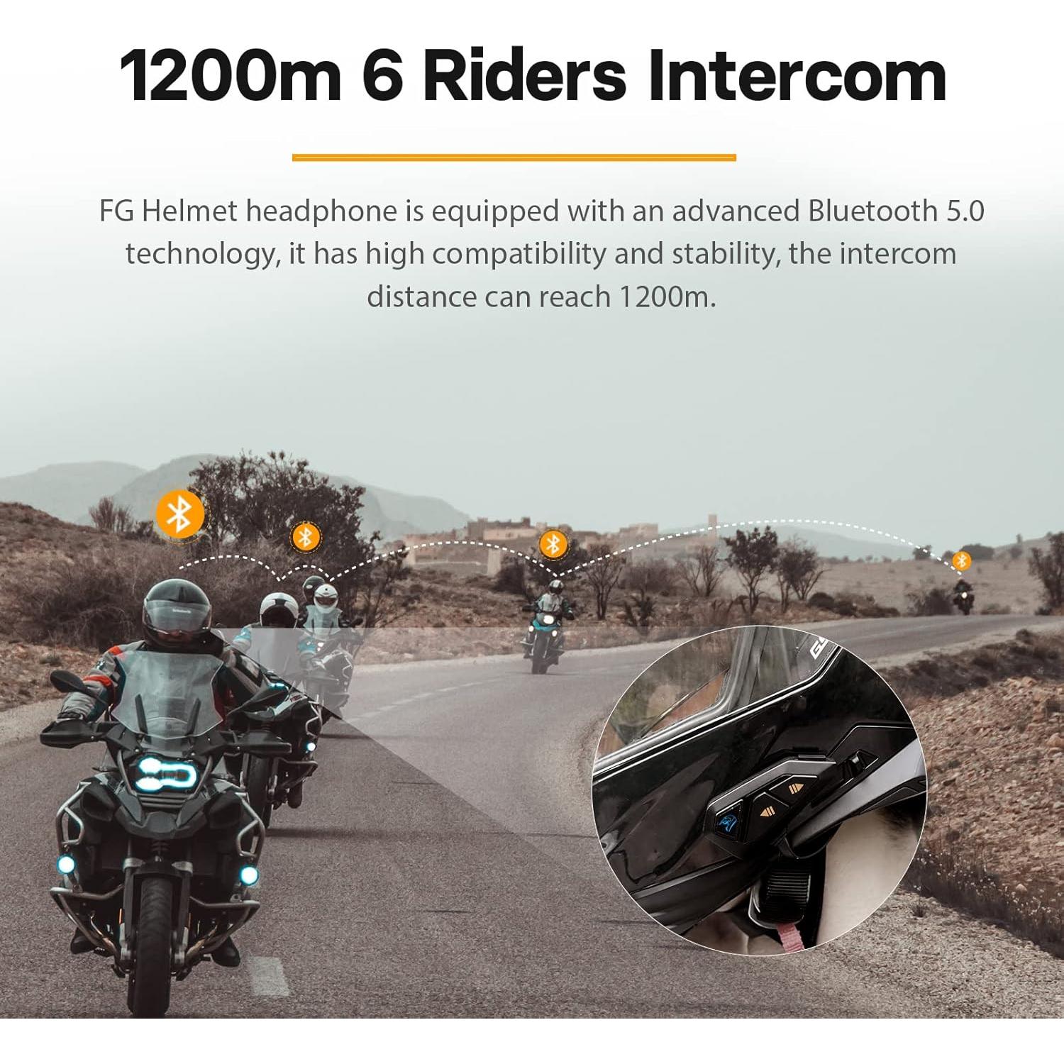 Auricular Bluetooth FreedConn FG para Casco de Motocicleta