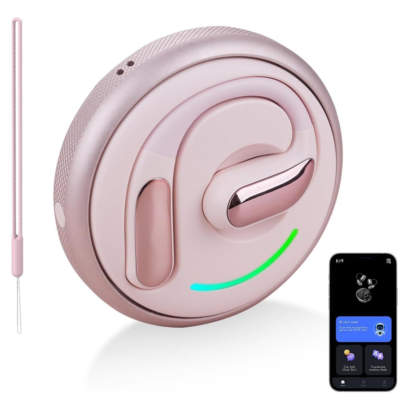 Auriculares Inalámbricos de Traducción AI Tulbeys K19 Rosa