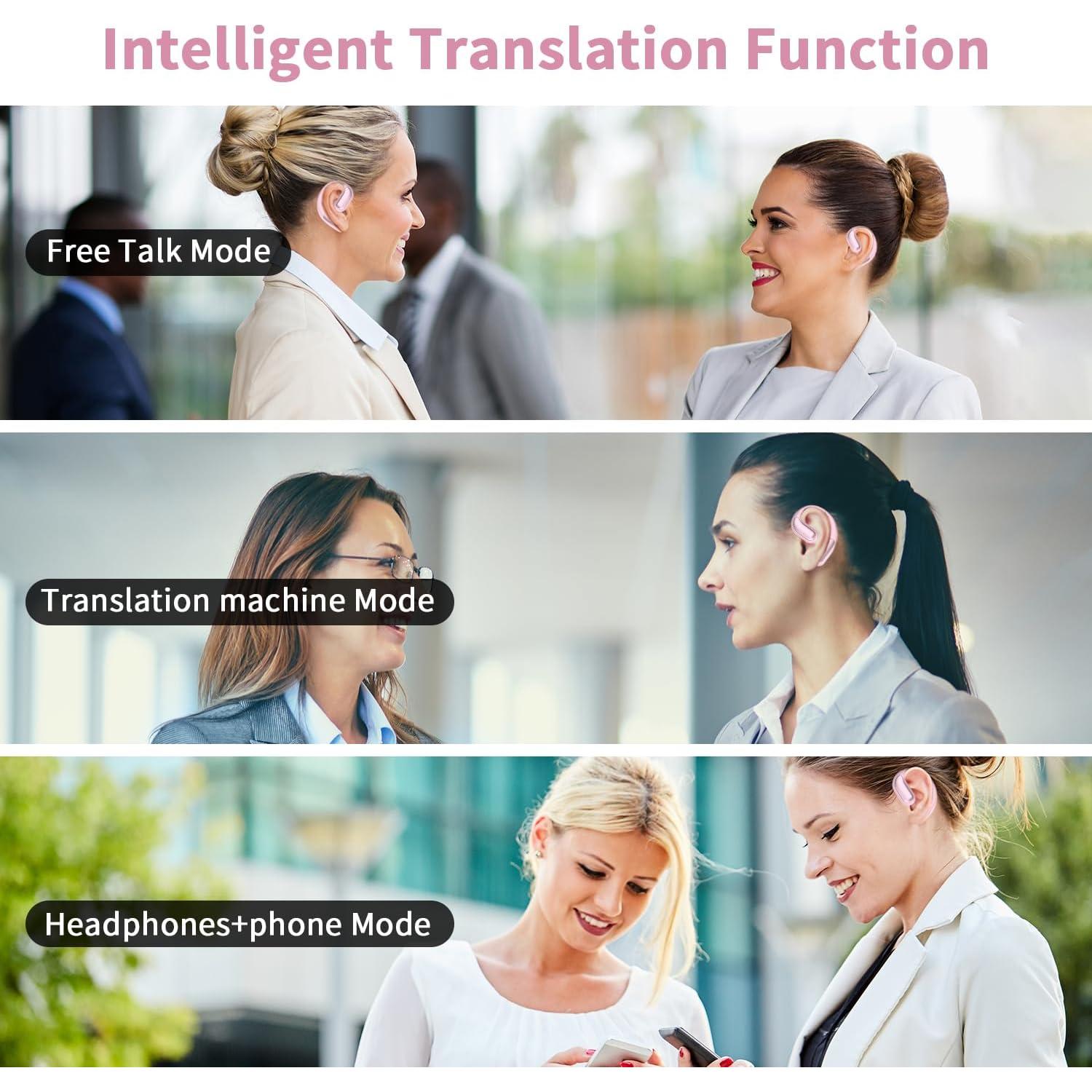 Auriculares Inalámbricos de Traducción AI Tulbeys K19 Rosa