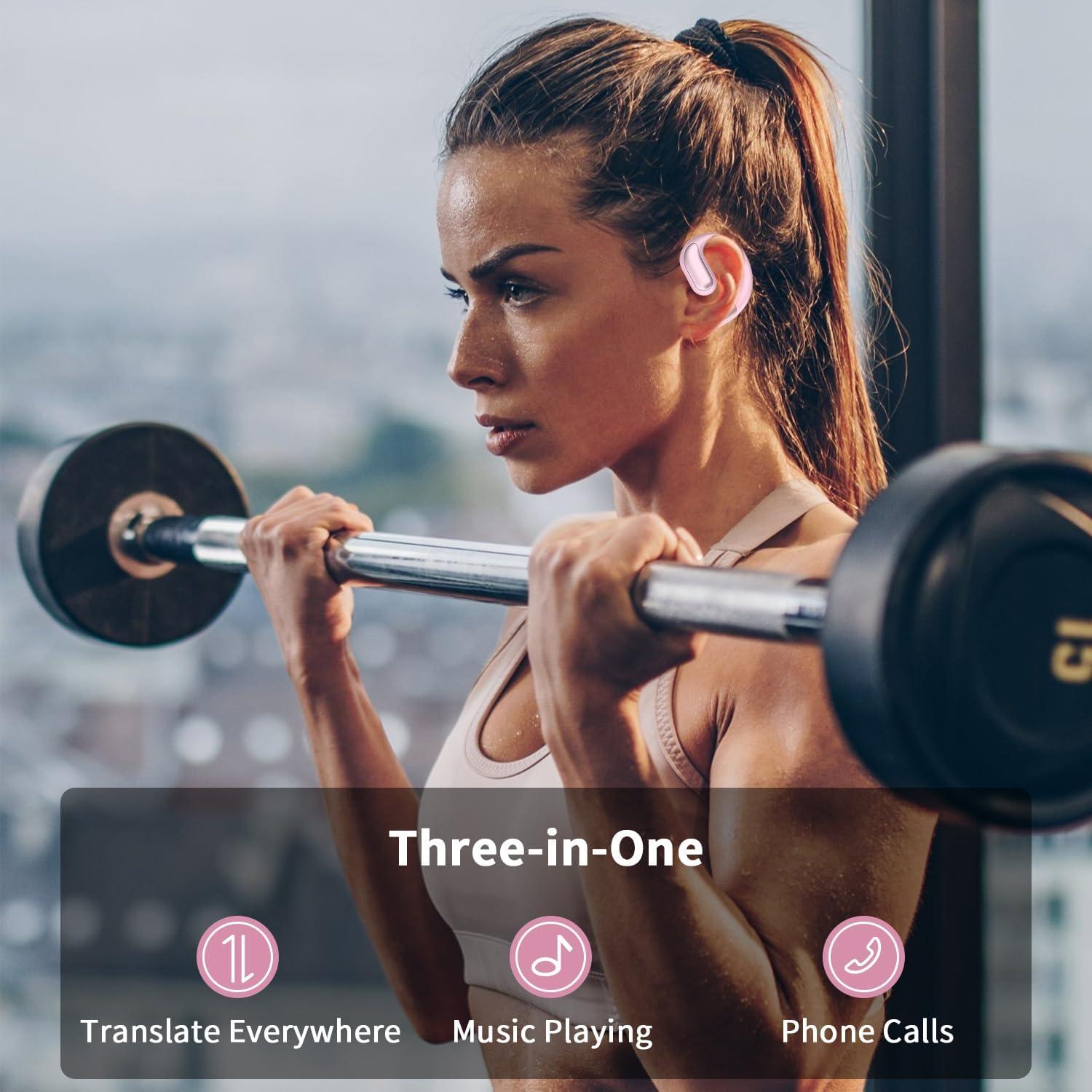 Auriculares Inalámbricos de Traducción AI Tulbeys K19 Rosa