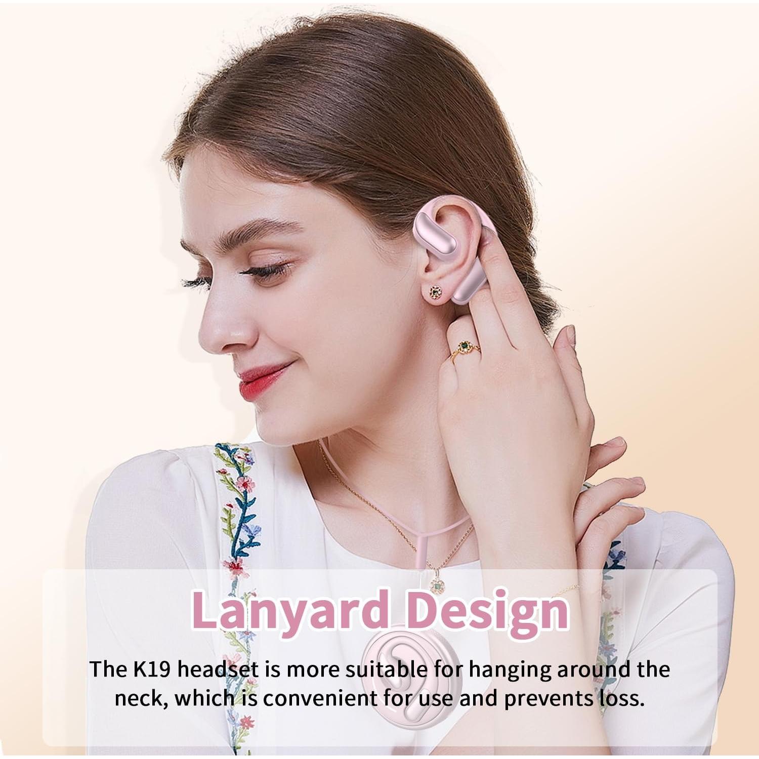 Auriculares Inalámbricos de Traducción AI Tulbeys K19 Rosa