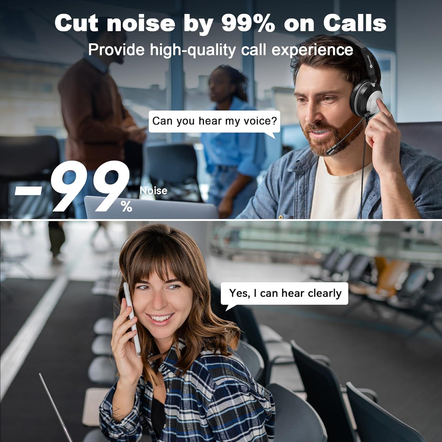 Auriculares Voistek USB con Micrófono Cancelación de Ruido