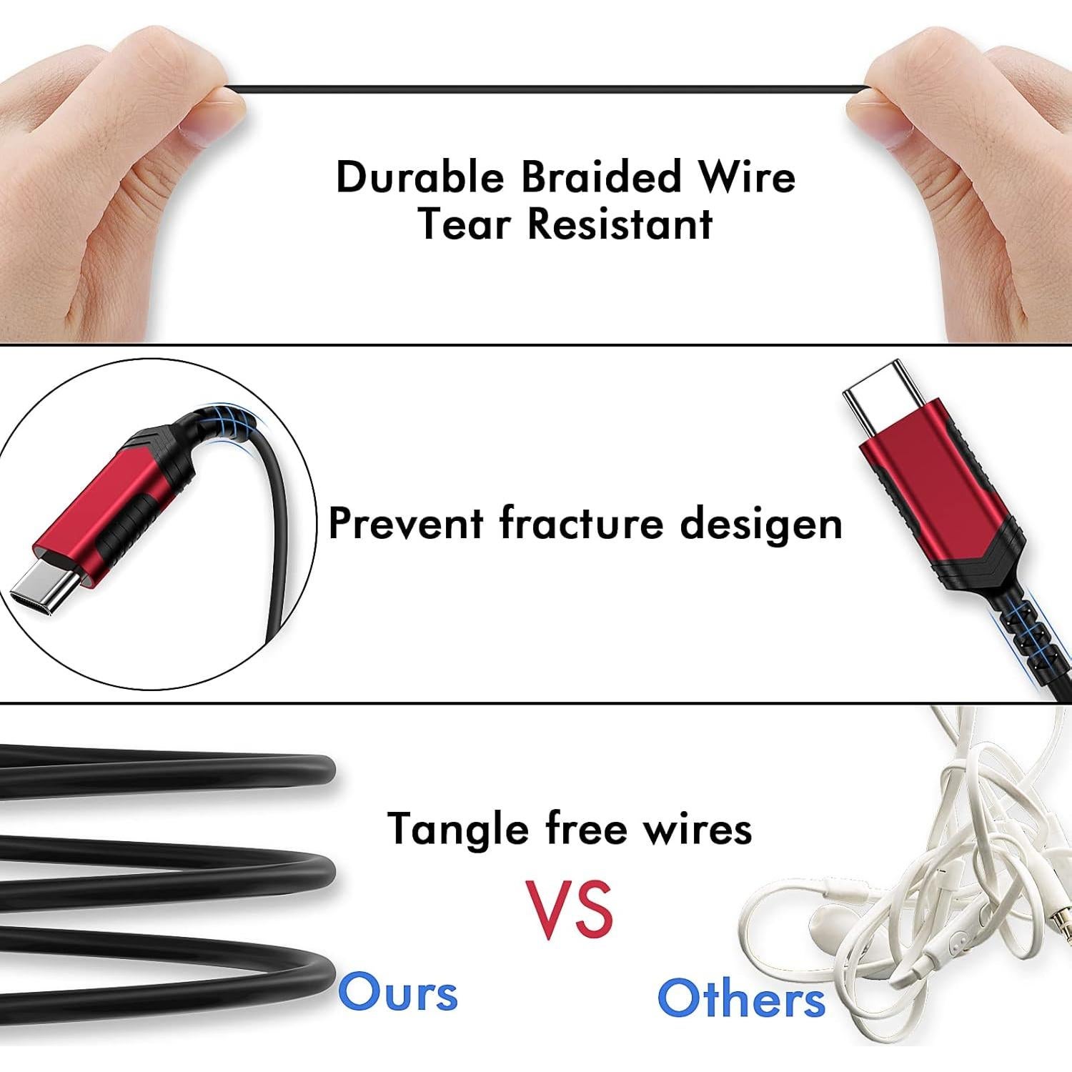 Auriculares In-Ear USB Tipo C TITACUTE con Micrófono y Control de Volumen