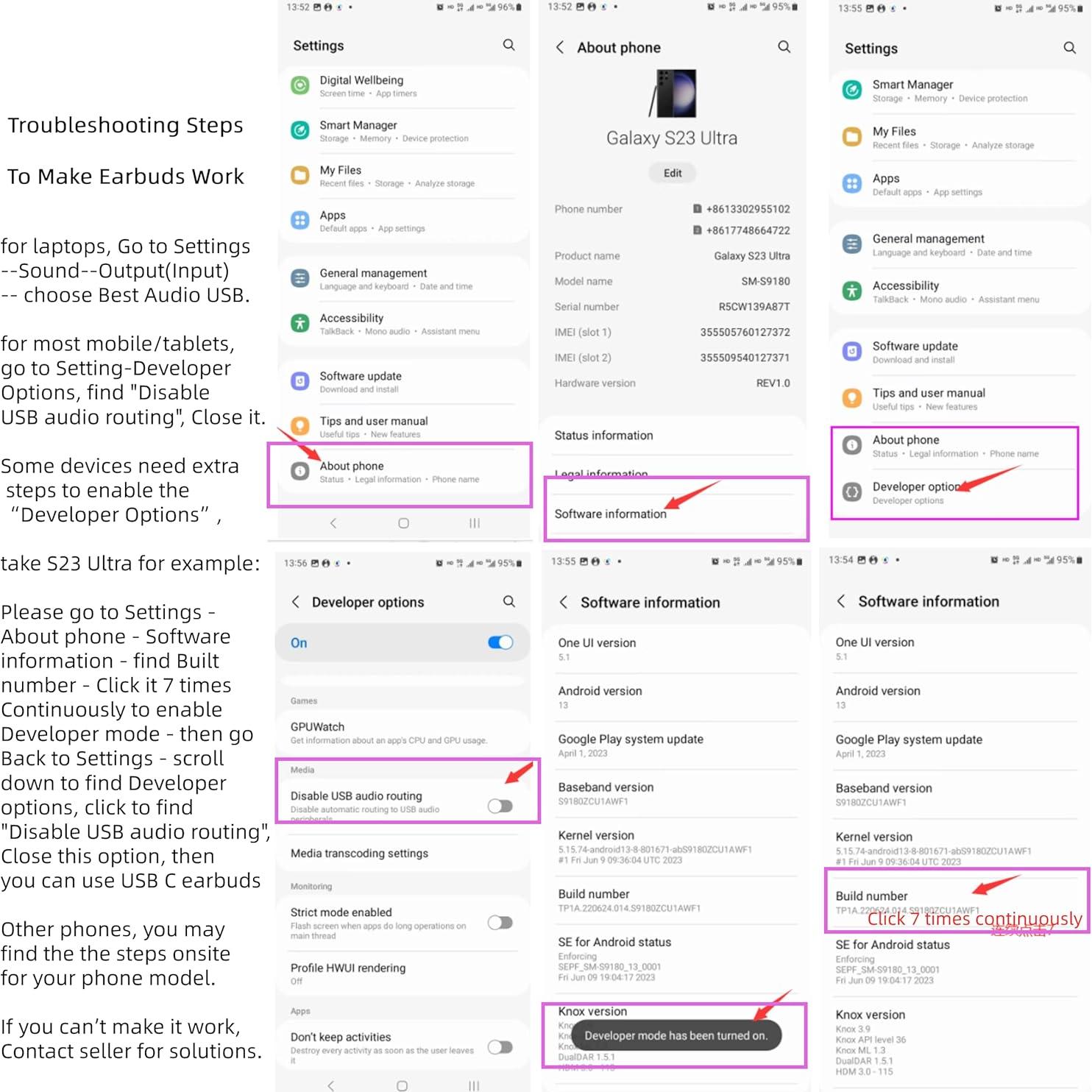 Auriculares In-Ear USB Tipo C TITACUTE con Micrófono y Control de Volumen