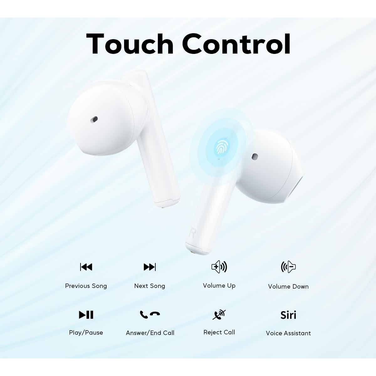 Auriculares Inalámbricos Nisheng JS51 - Bluetooth 5.3, 40h Batería, Cancelación Ruido