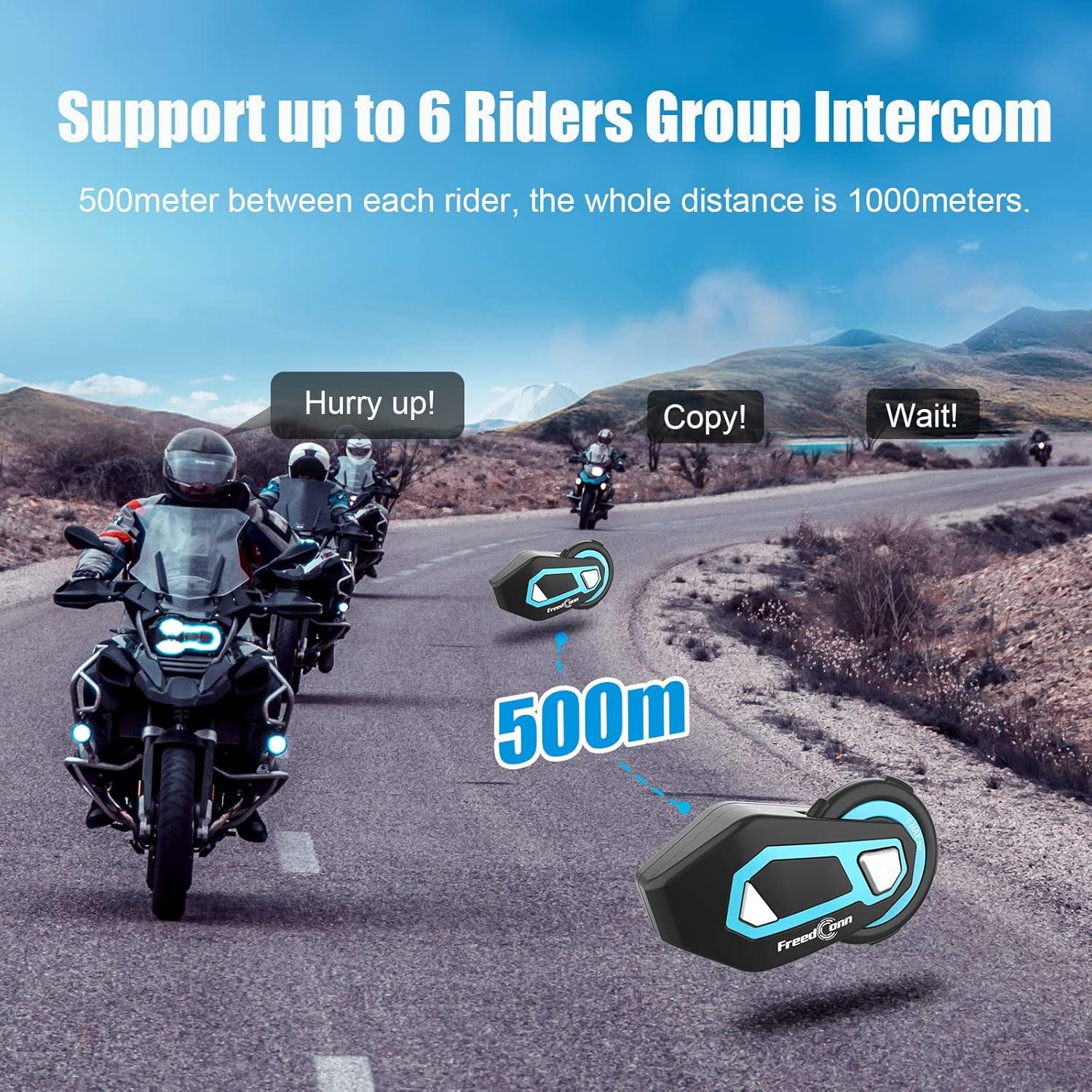 Auricular Bluetooth FreedConn TMAX PRO para Casco de Motocicleta