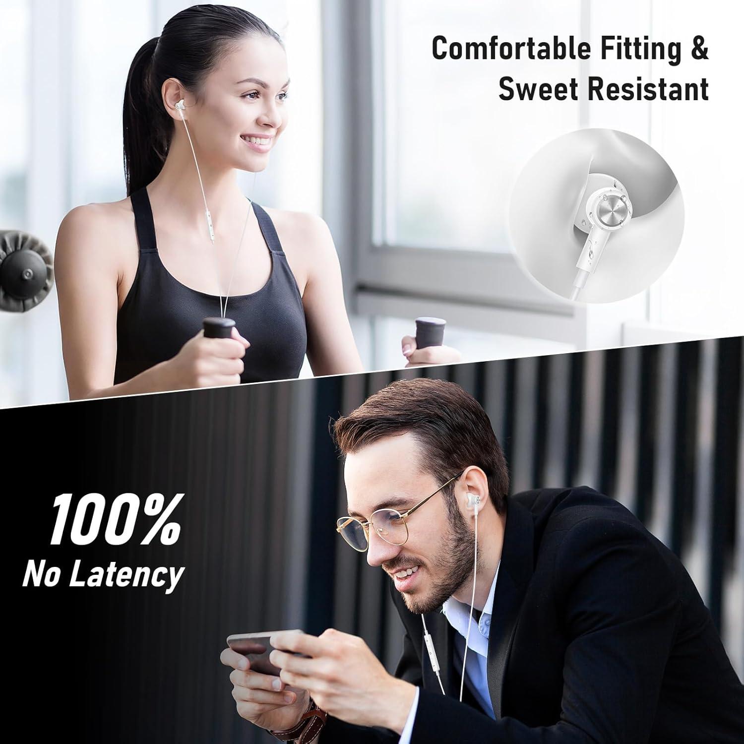 Auriculares con cable AFGHOA 3.5mm HiFi con cancelación de ruido