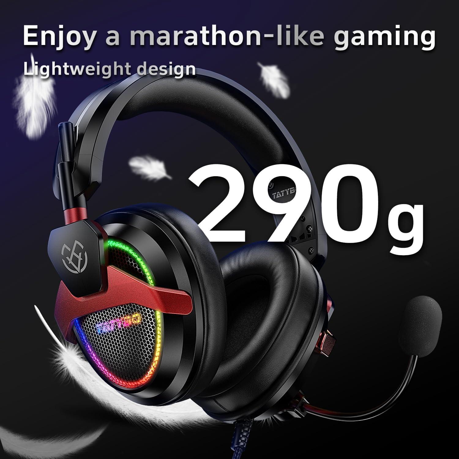 Auriculares Gaming Tatybo XW6 con Sonido Envolvente 7.1 y Micrófono