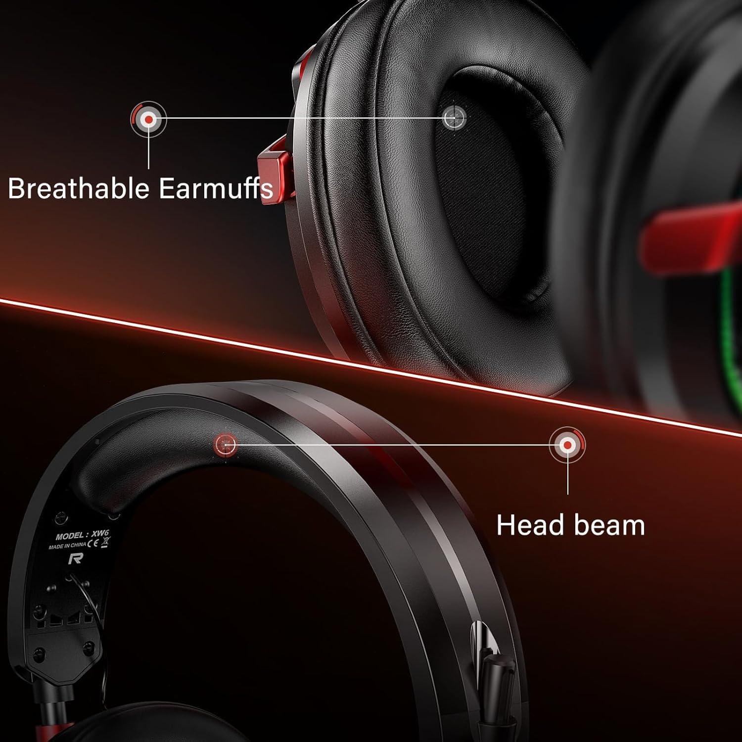 Auriculares Gaming Tatybo XW6 con Sonido Envolvente 7.1 y Micrófono