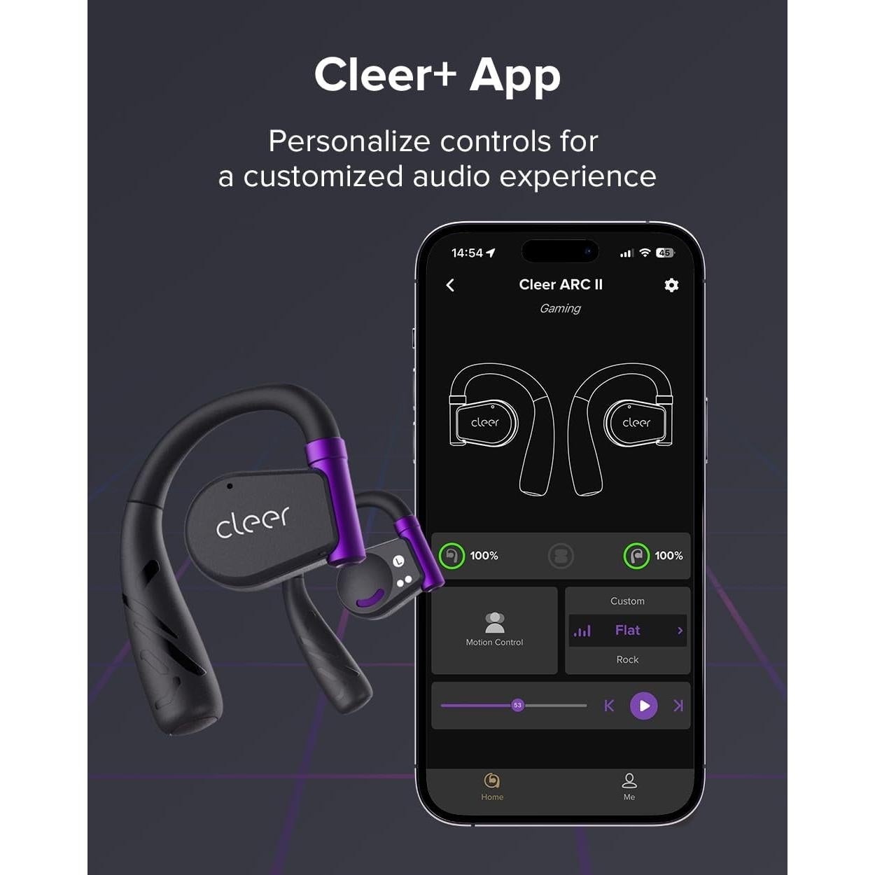 Auriculares Gaming Inalámbricos Cleer ARC II - 35 Horas, Bluetooth 5.3, Negro