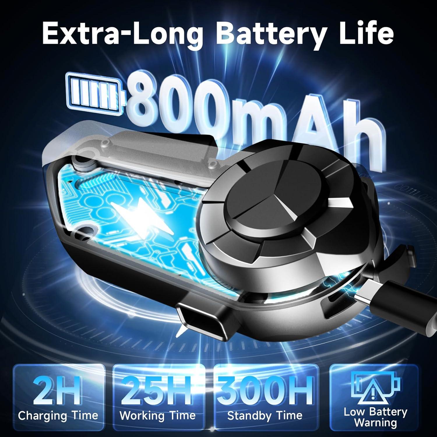 Intercomunicador Moman H2S 2 Vías Bluetooth 5.1 1000m