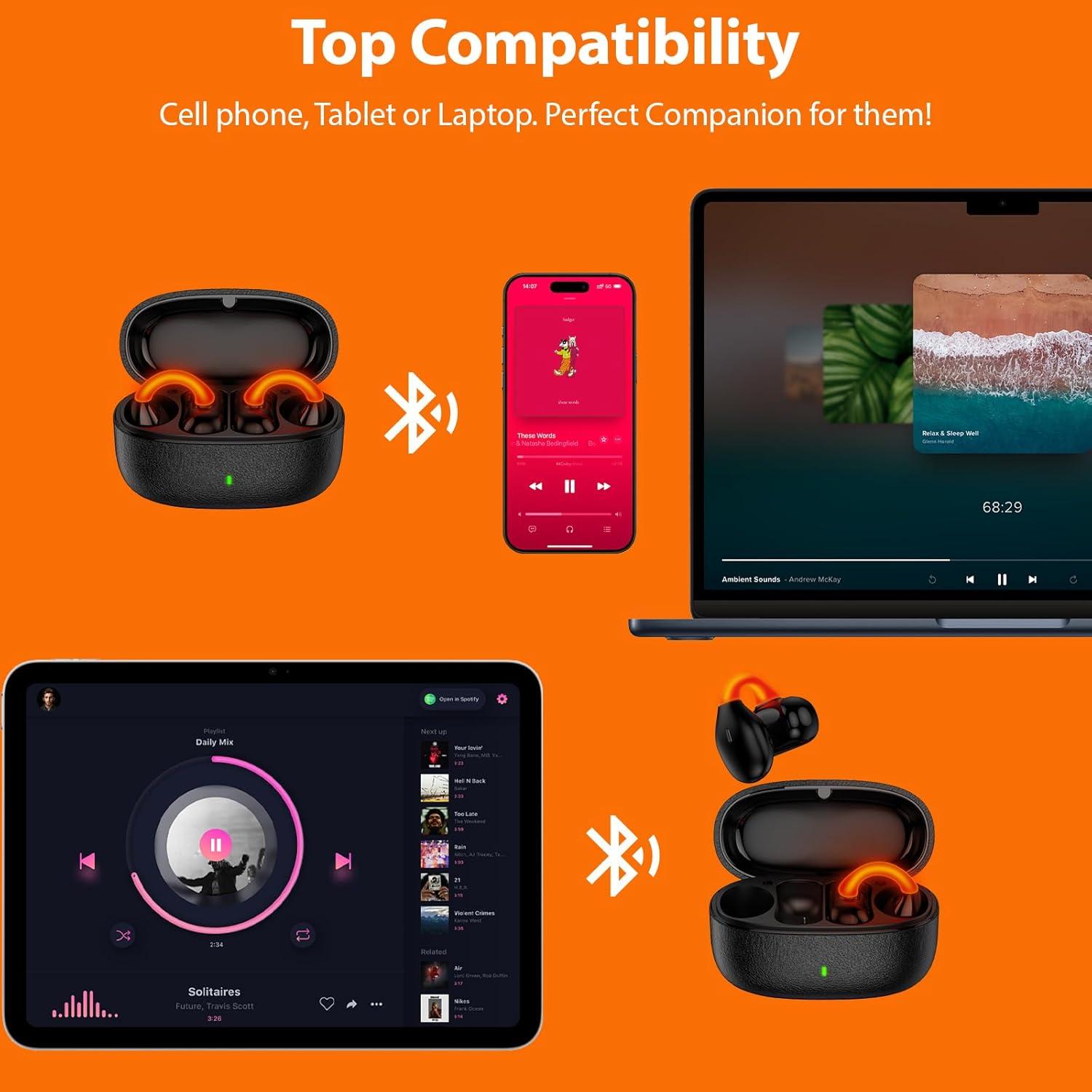 Auriculares Inalámbricos Jiunai K5-C Bluetooth 5.3 Conducción Ósea