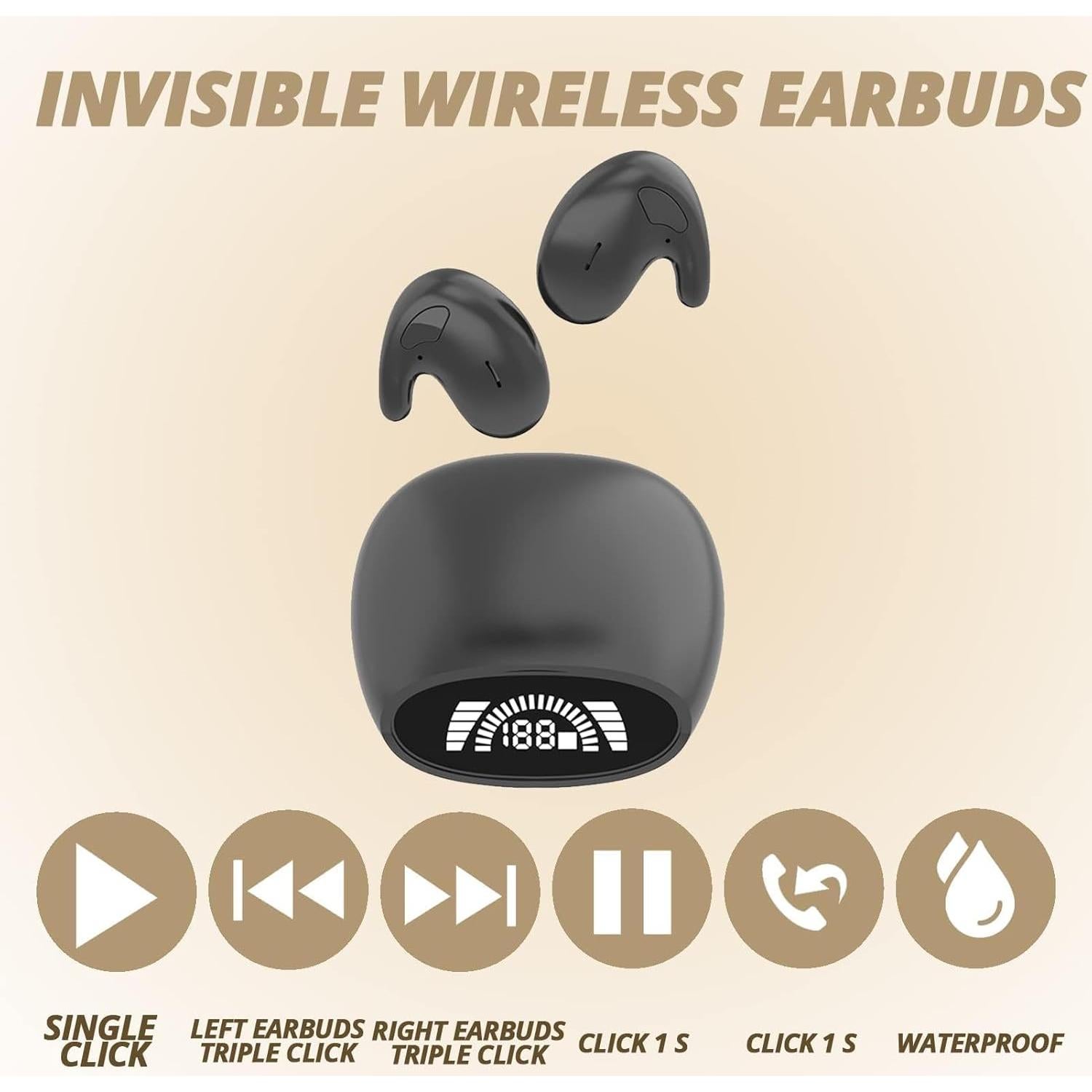 Auriculares Inalámbricos Loluka HD para Dormir de Lado - Bluetooth 5.2