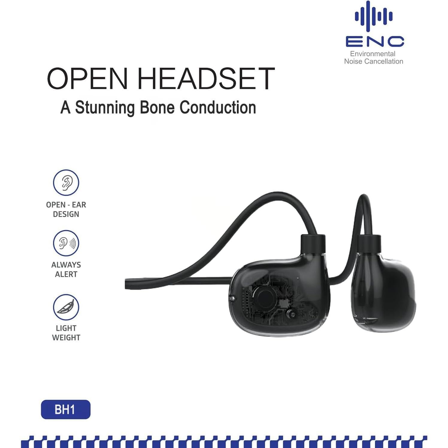 Auriculares Inalámbricos Conducción Ósea Perfell PF-BH1 15H