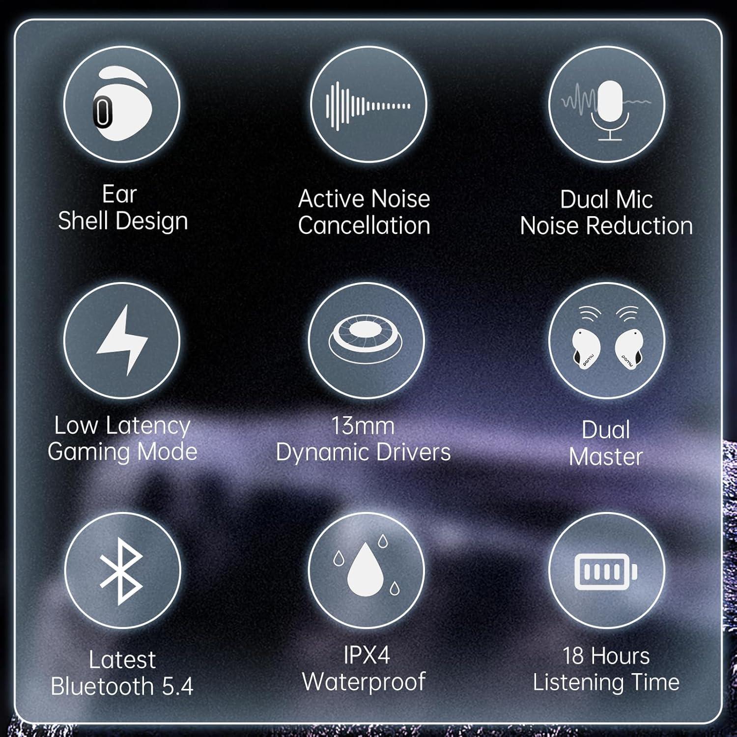 Auriculares Inalámbricos Pamu Fit T28P Bluetooth 5.3 con ANC