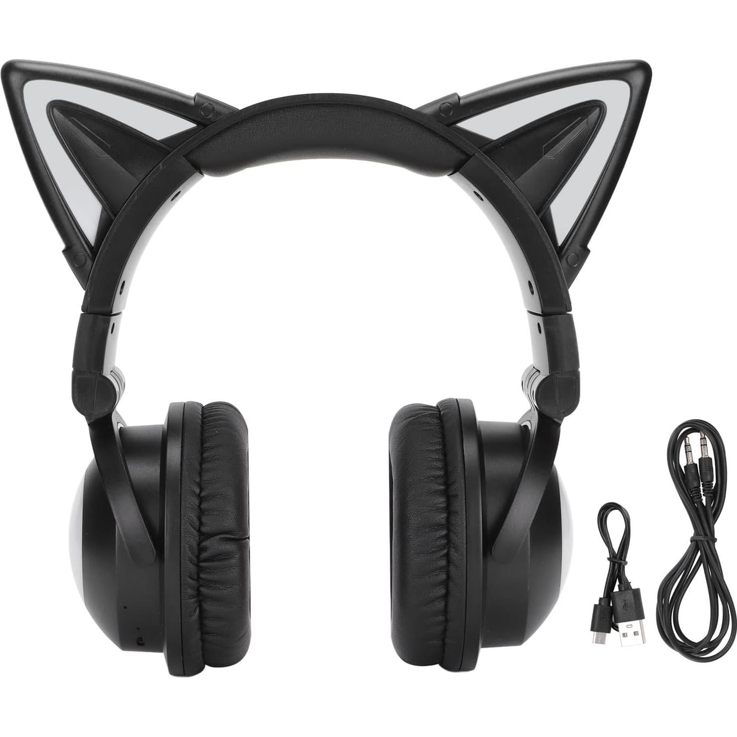 Auriculares Bluetooth Sanpyl 5.0 con orejas de gato, estéreos